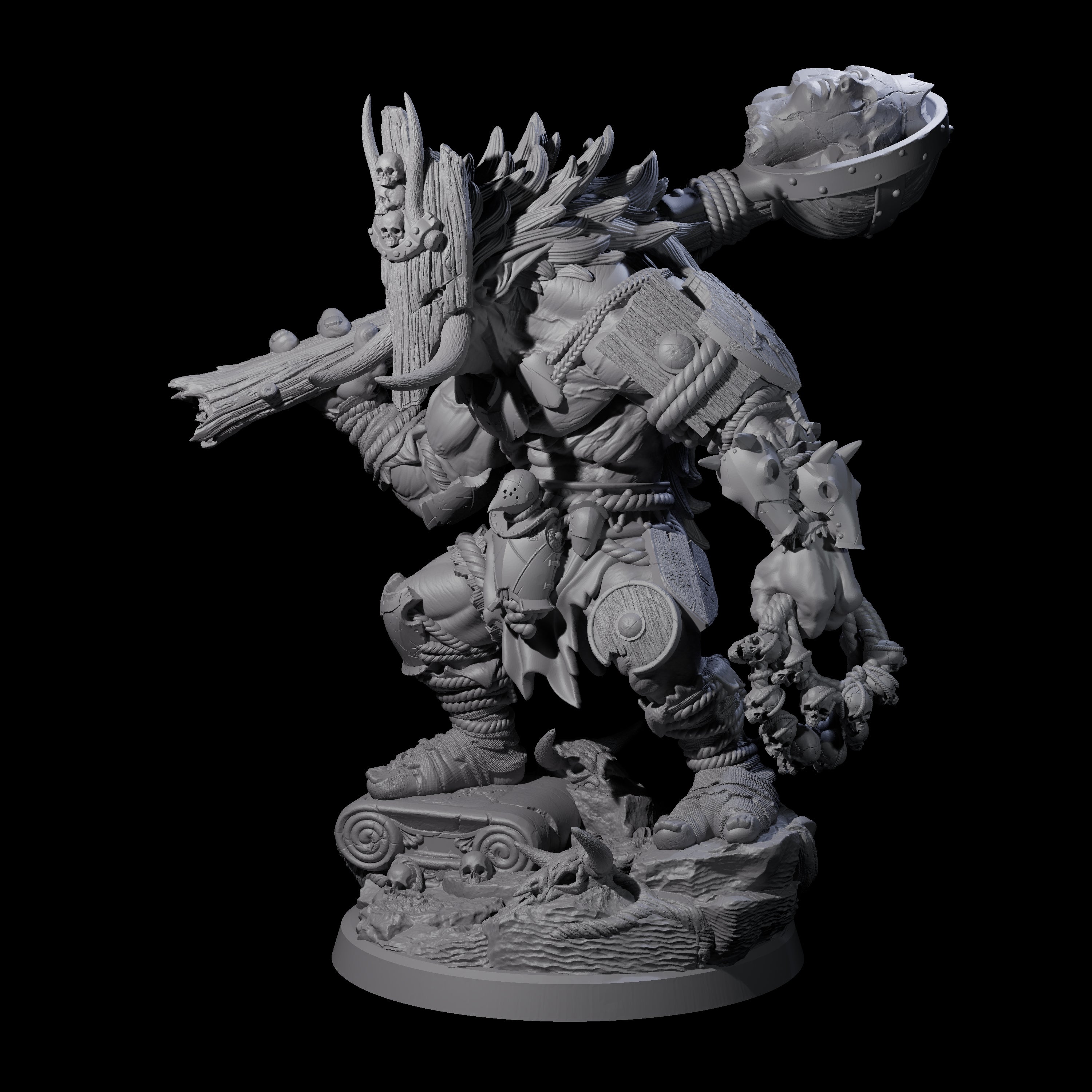 Masked Troll Berserker A Miniature for Dungeons and Dragons, Pathfinder or other TTRPGs