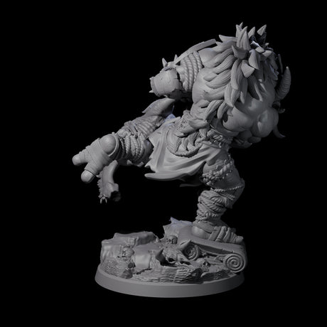 Masked Troll Berserker B Miniature for Dungeons and Dragons, Pathfinder or other TTRPGs