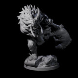 Masked Troll Berserker B Miniature for Dungeons and Dragons, Pathfinder or other TTRPGs