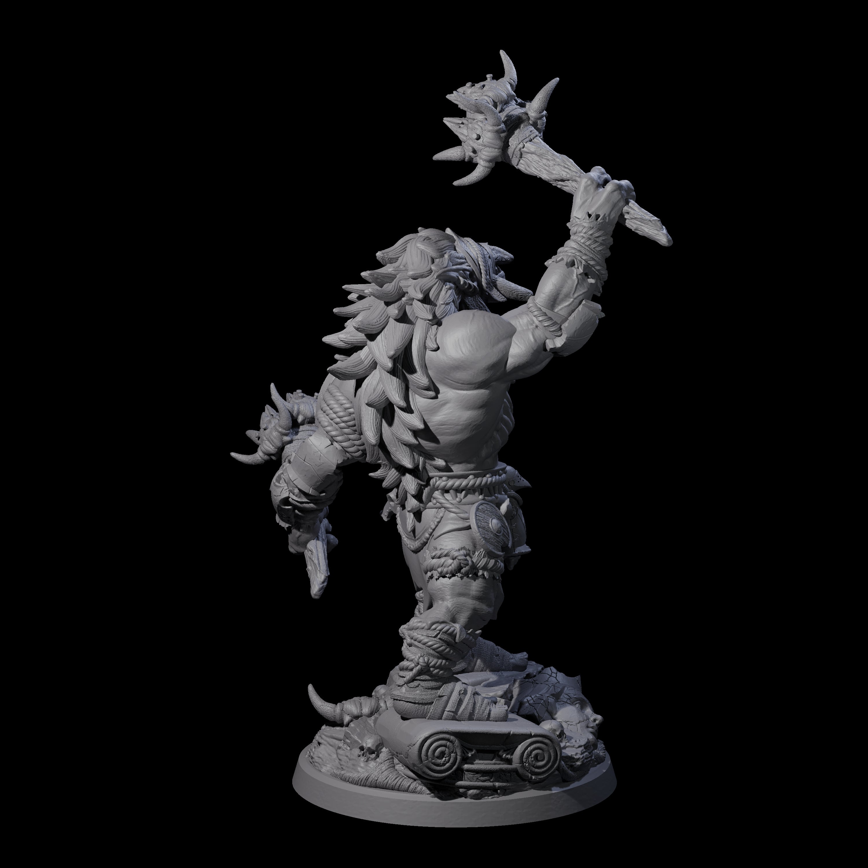 Masked Troll Berserker C Miniature for Dungeons and Dragons, Pathfinder or other TTRPGs