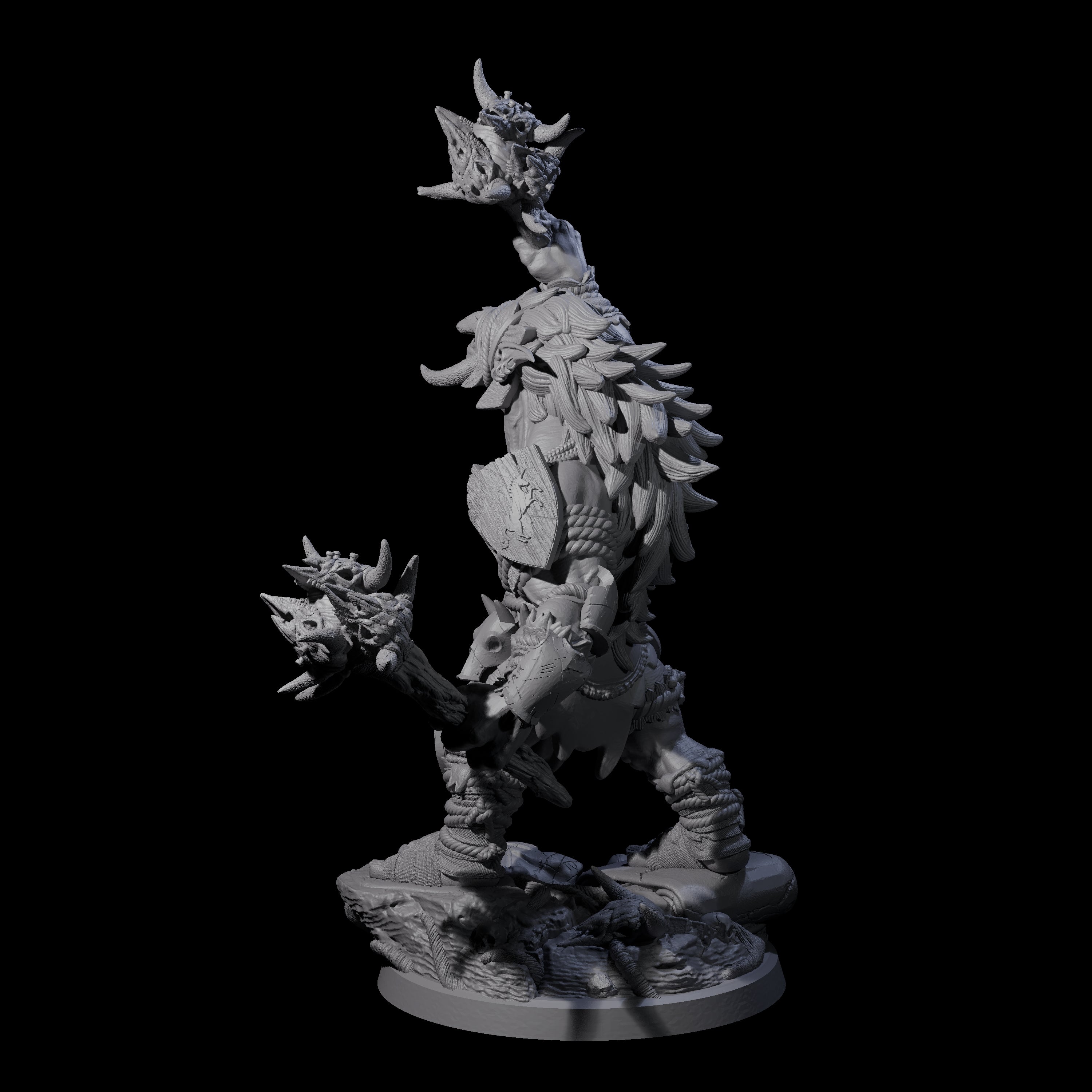 Masked Troll Berserker C Miniature for Dungeons and Dragons, Pathfinder or other TTRPGs