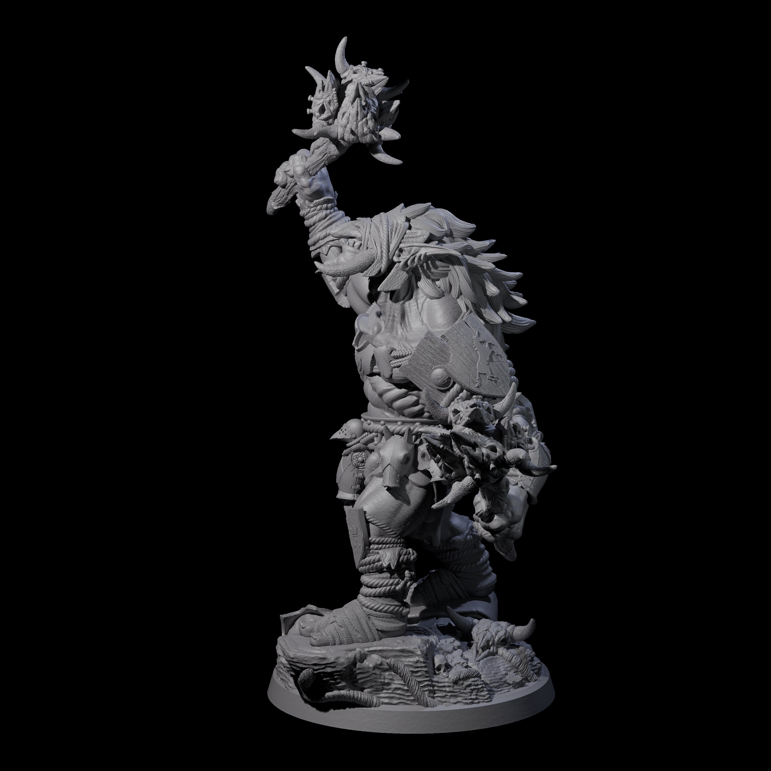Masked Troll Berserker C Miniature for Dungeons and Dragons, Pathfinder or other TTRPGs