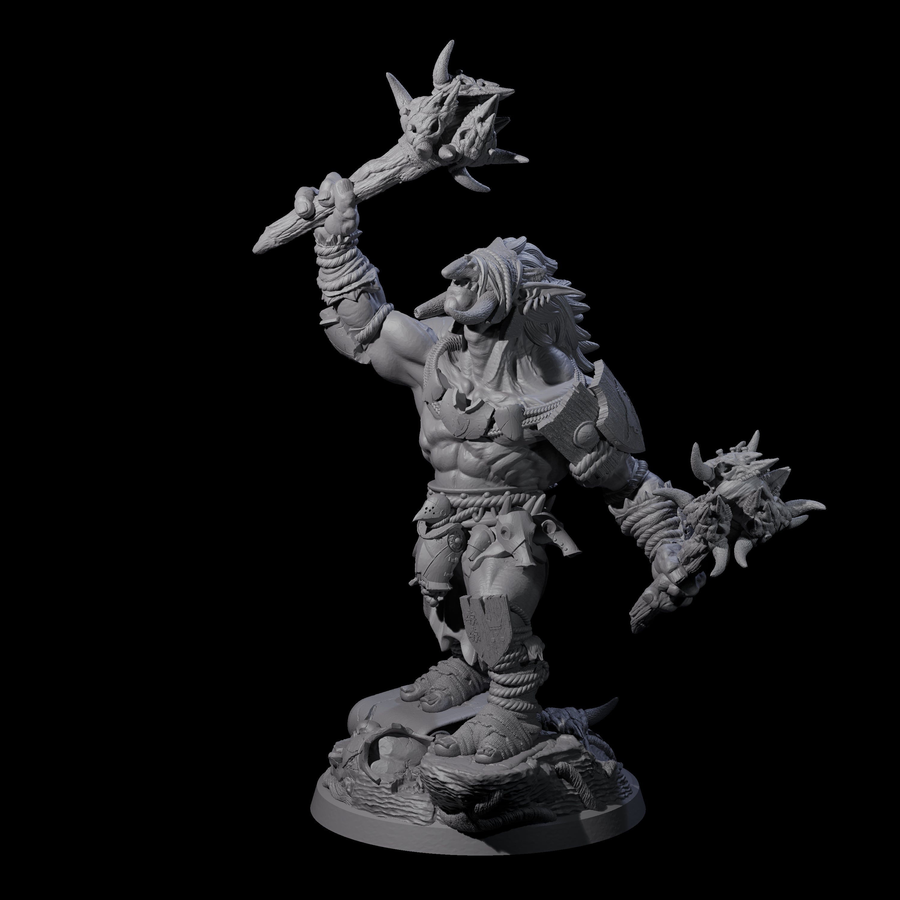 Masked Troll Berserker C Miniature for Dungeons and Dragons, Pathfinder or other TTRPGs