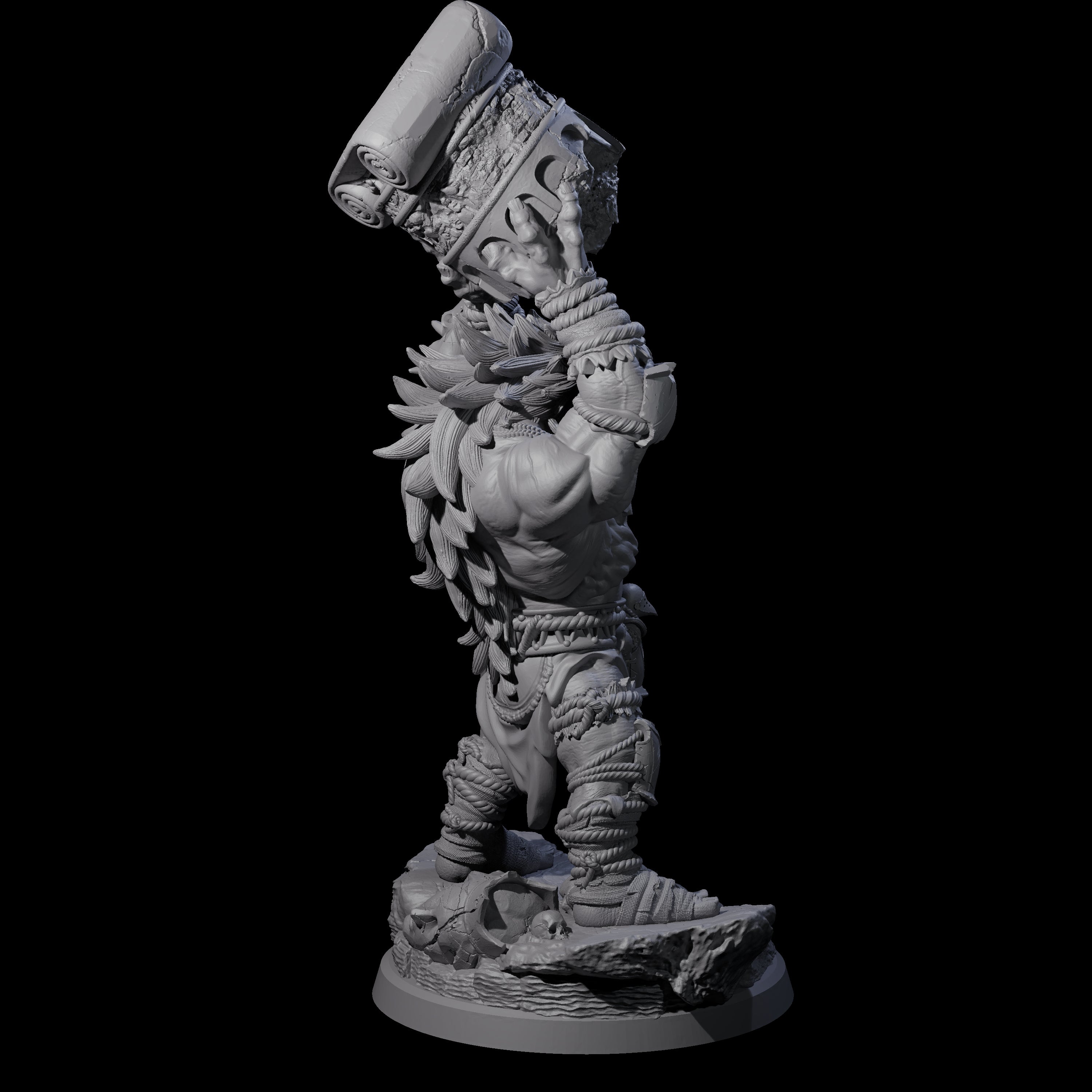 Masked Troll Berserker D Miniature for Dungeons and Dragons, Pathfinder or other TTRPGs