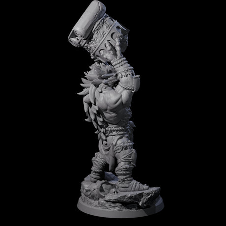 Masked Troll Berserker D Miniature for Dungeons and Dragons, Pathfinder or other TTRPGs