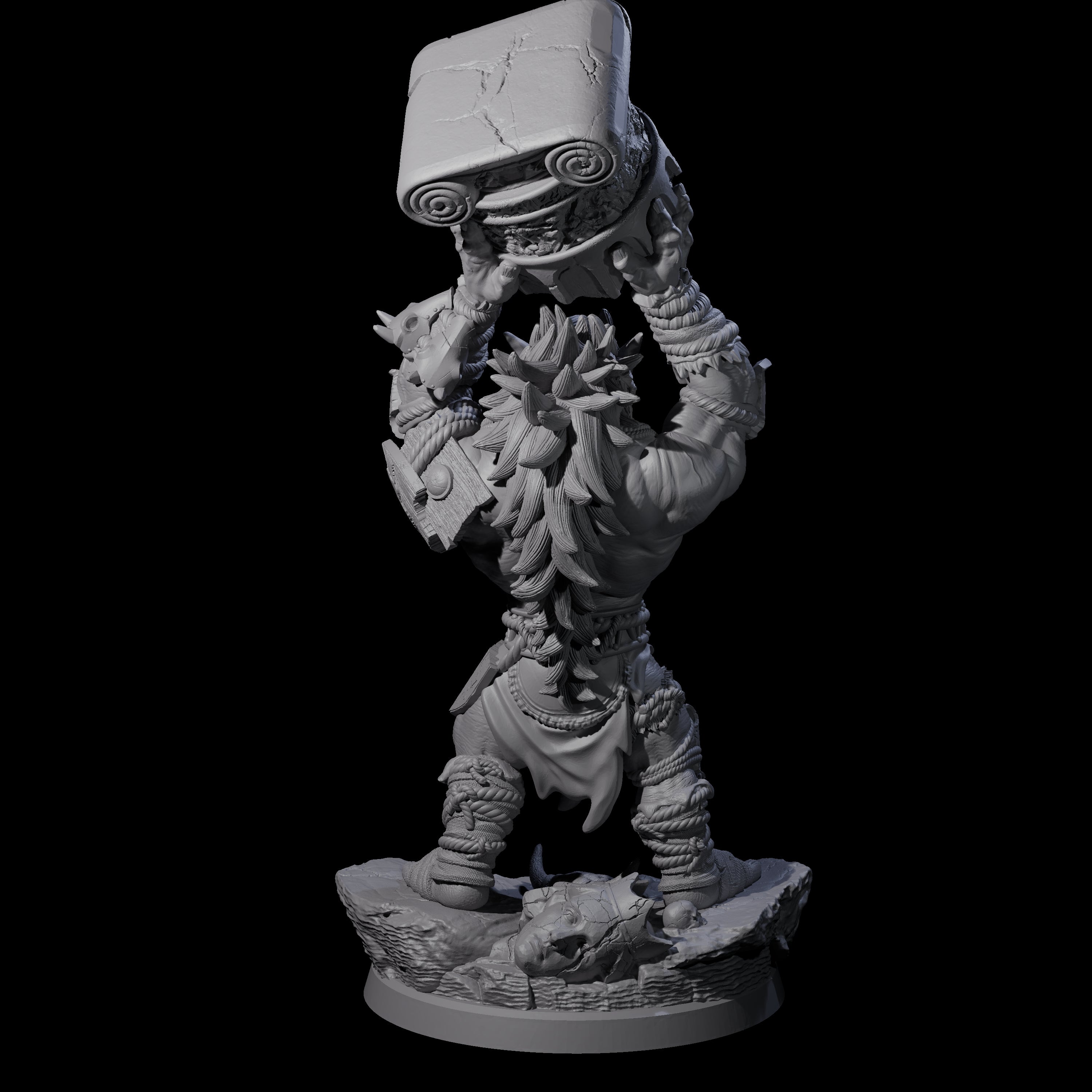 Masked Troll Berserker D Miniature for Dungeons and Dragons, Pathfinder or other TTRPGs