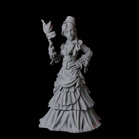 Masquerade Lady A Miniature for Dungeons and Dragons, Pathfinder or other TTRPGs