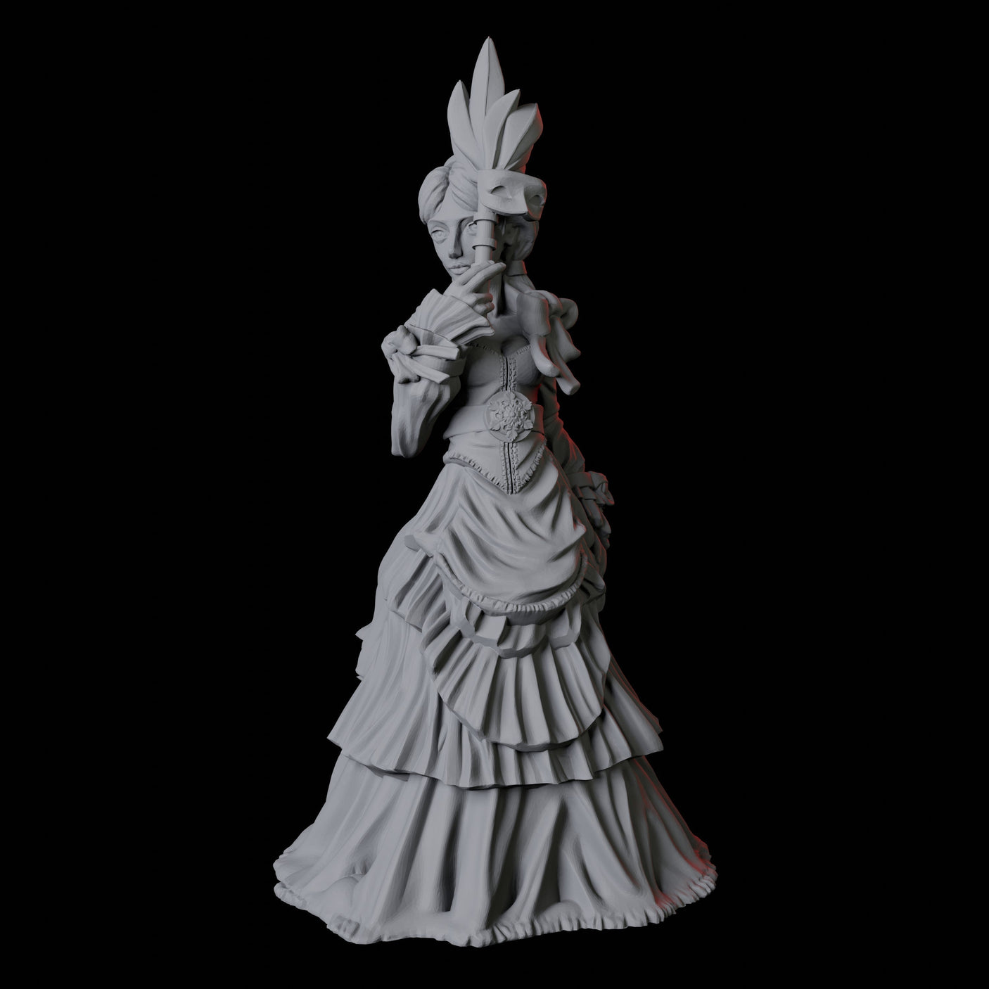 Masquerade Lady B Miniature for Dungeons and Dragons, Pathfinder or other TTRPGs