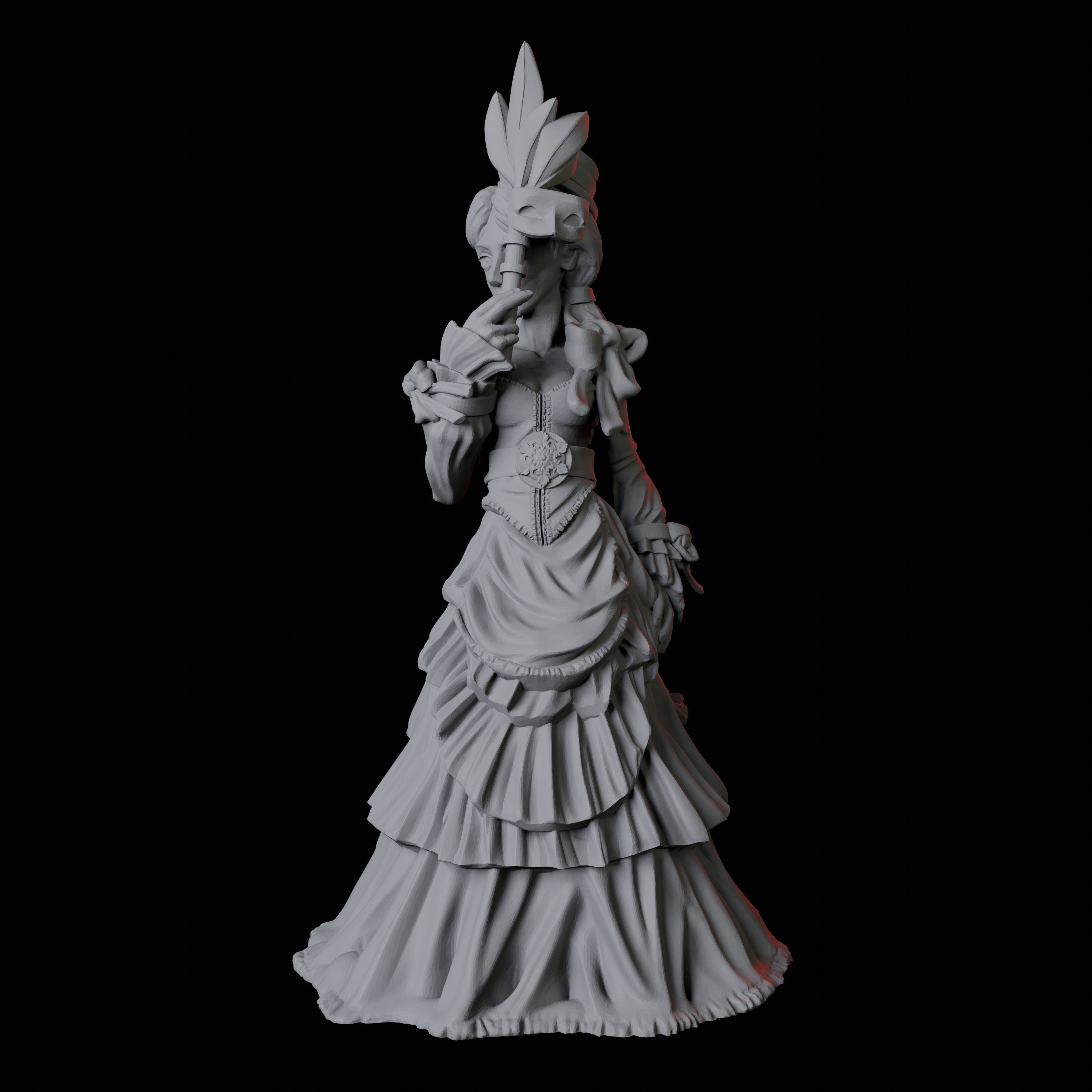 Masquerade Lady B Miniature for Dungeons and Dragons