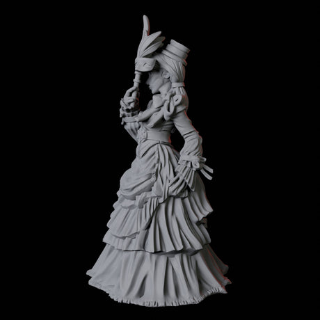 Masquerade Lady B Miniature for Dungeons and Dragons, Pathfinder or other TTRPGs
