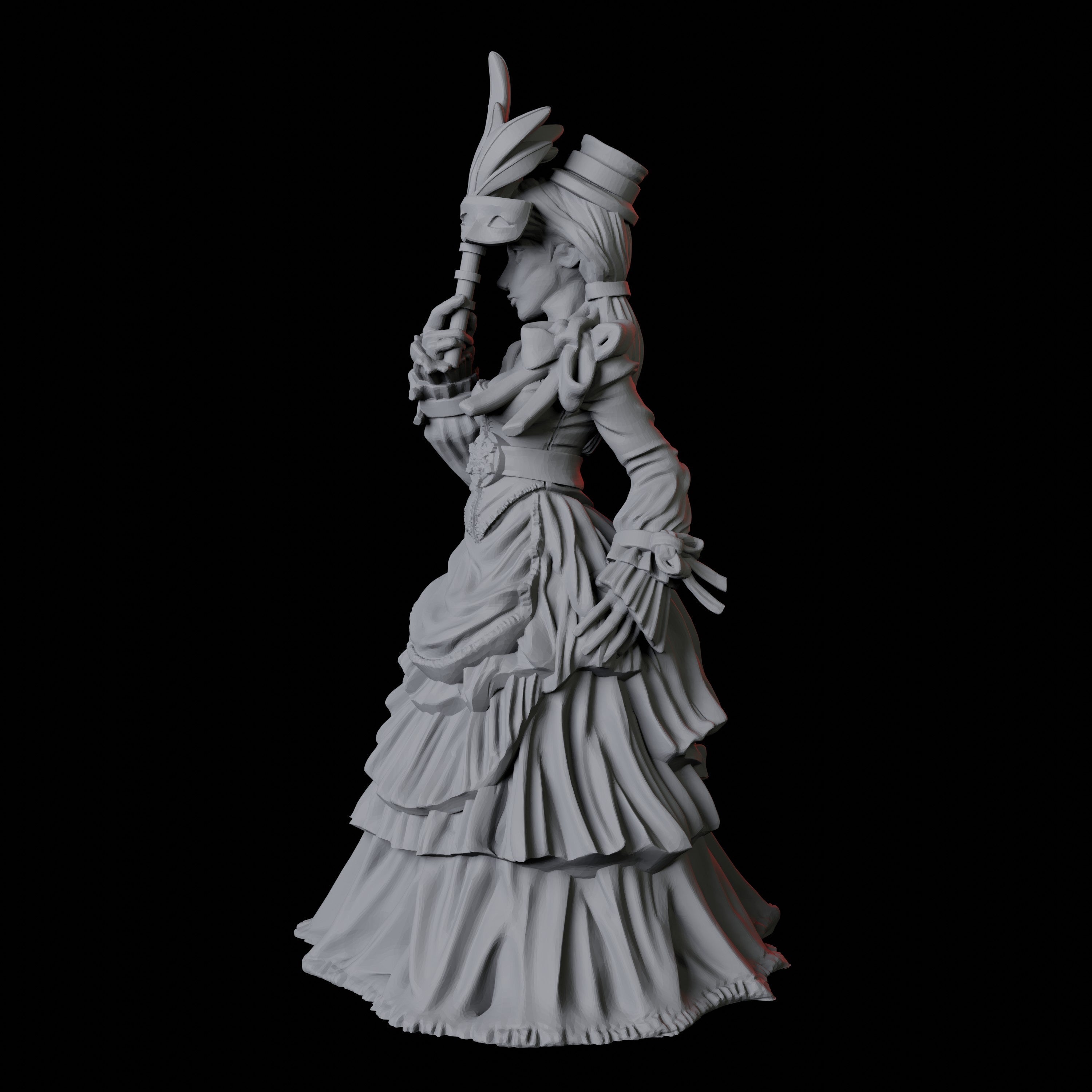 Masquerade Lady B Miniature for Dungeons and Dragons