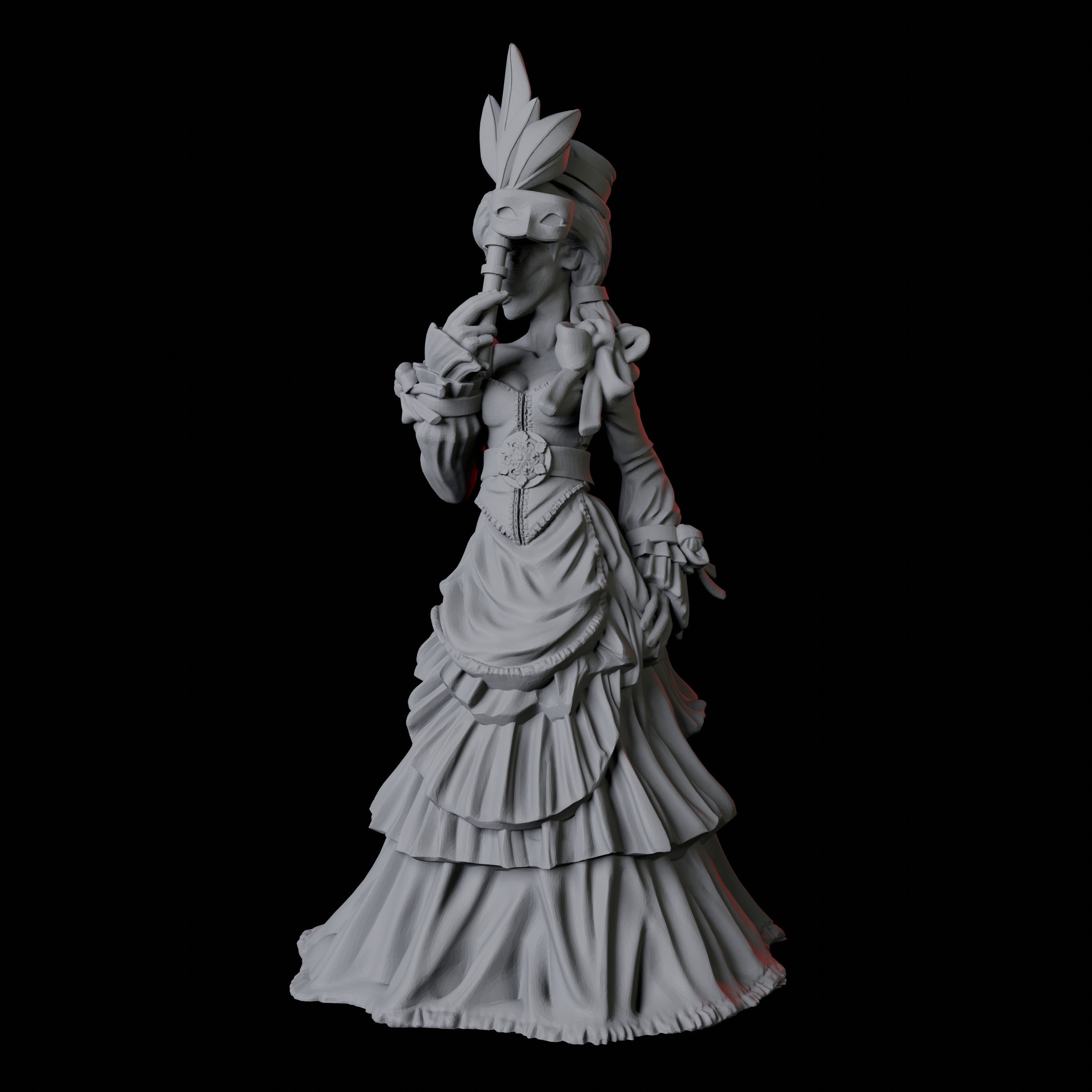 Masquerade Lady B Miniature for Dungeons and Dragons