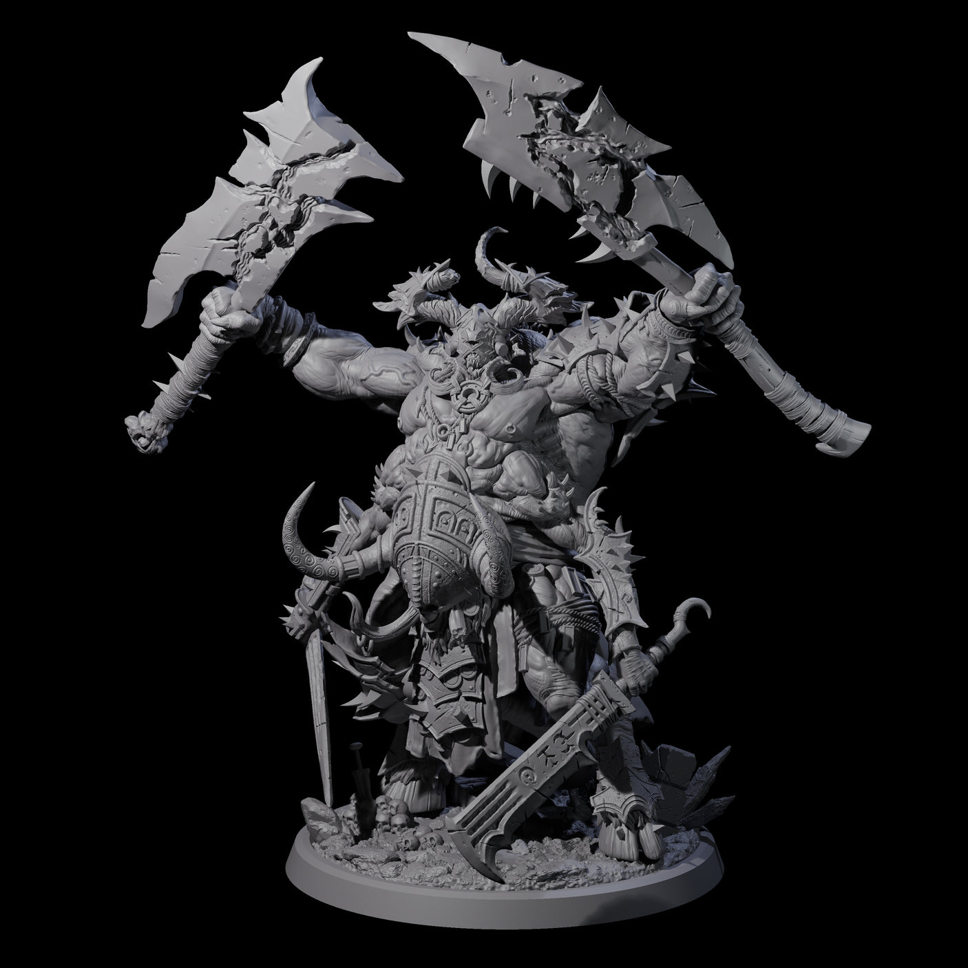 Massive Armoured Glabrezu Miniature for Dungeons and Dragons, Pathfinder or other TTRPGs