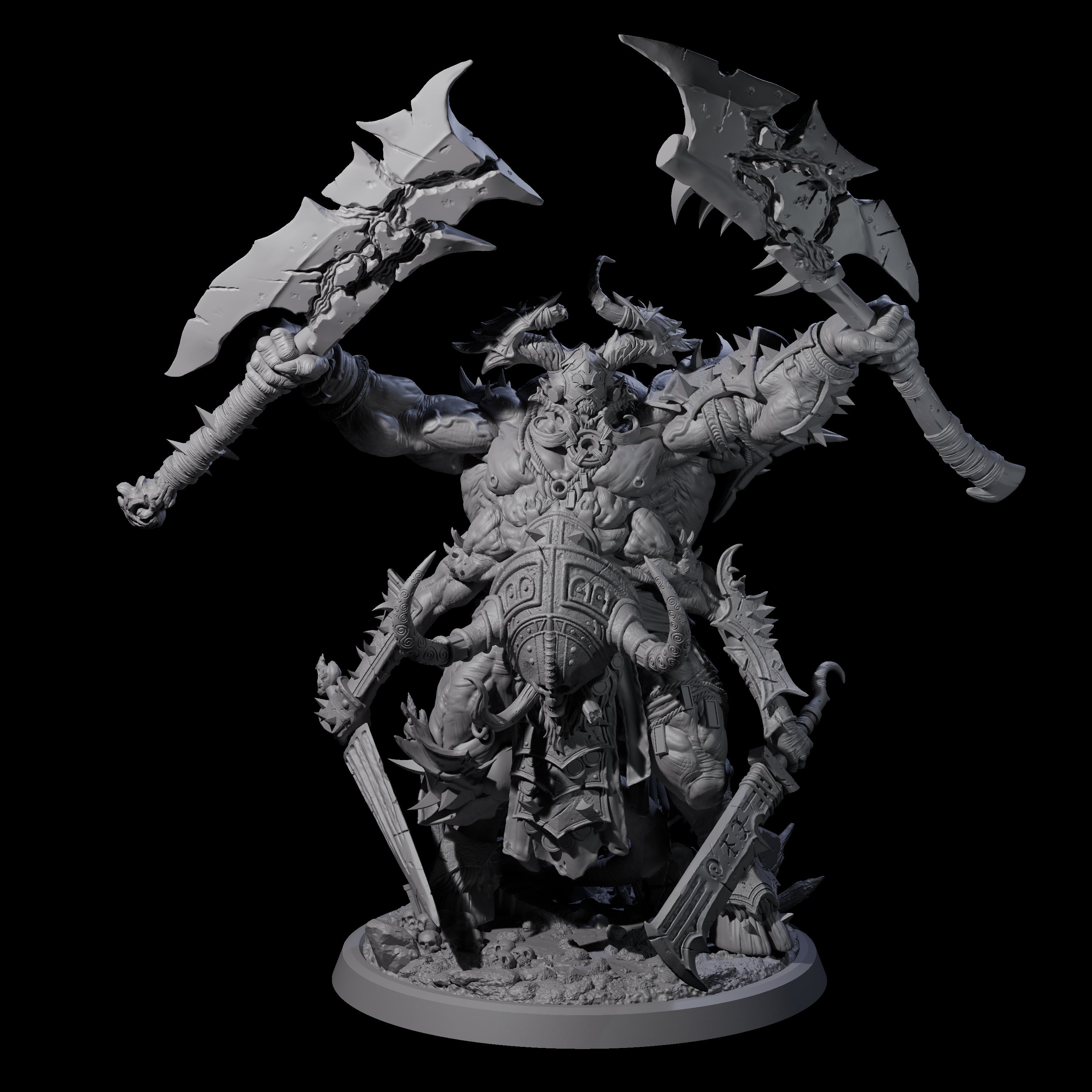 Massive Armoured Glabrezu Miniature for Dungeons and Dragons, Pathfinder or other TTRPGs