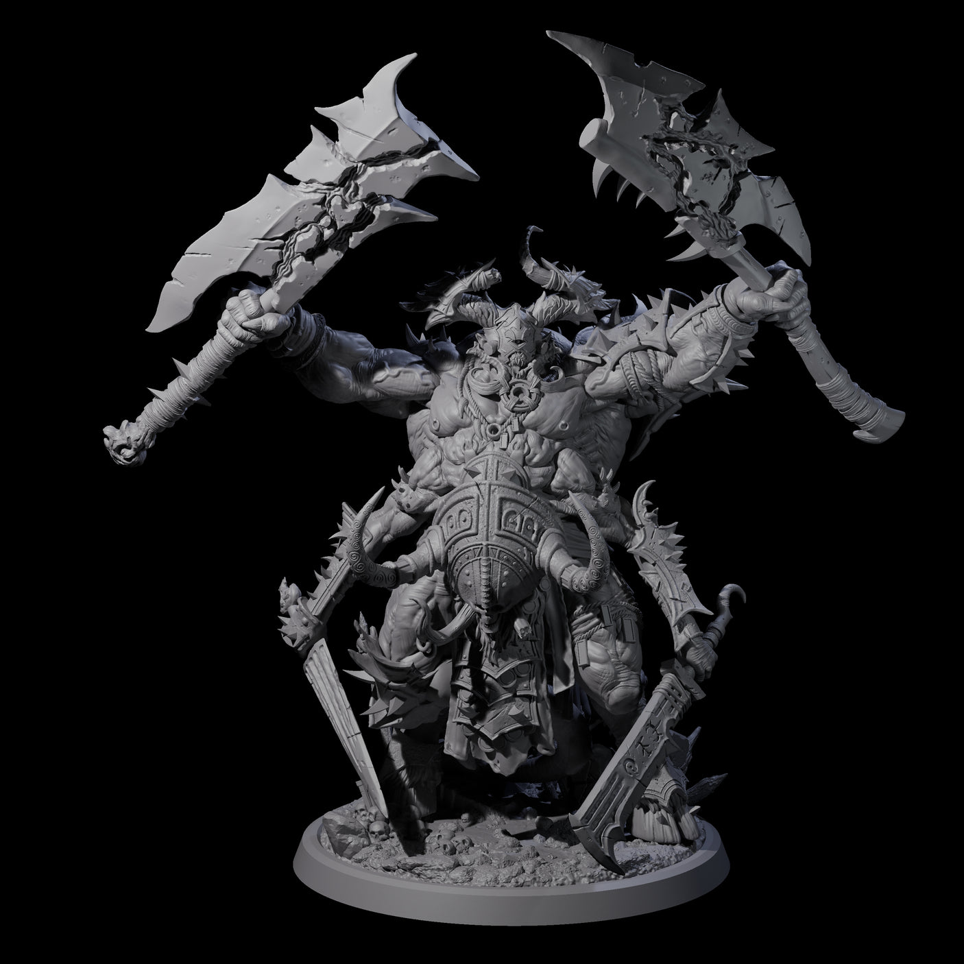 Massive Armoured Glabrezu Miniature for Dungeons and Dragons, Pathfinder or other TTRPGs