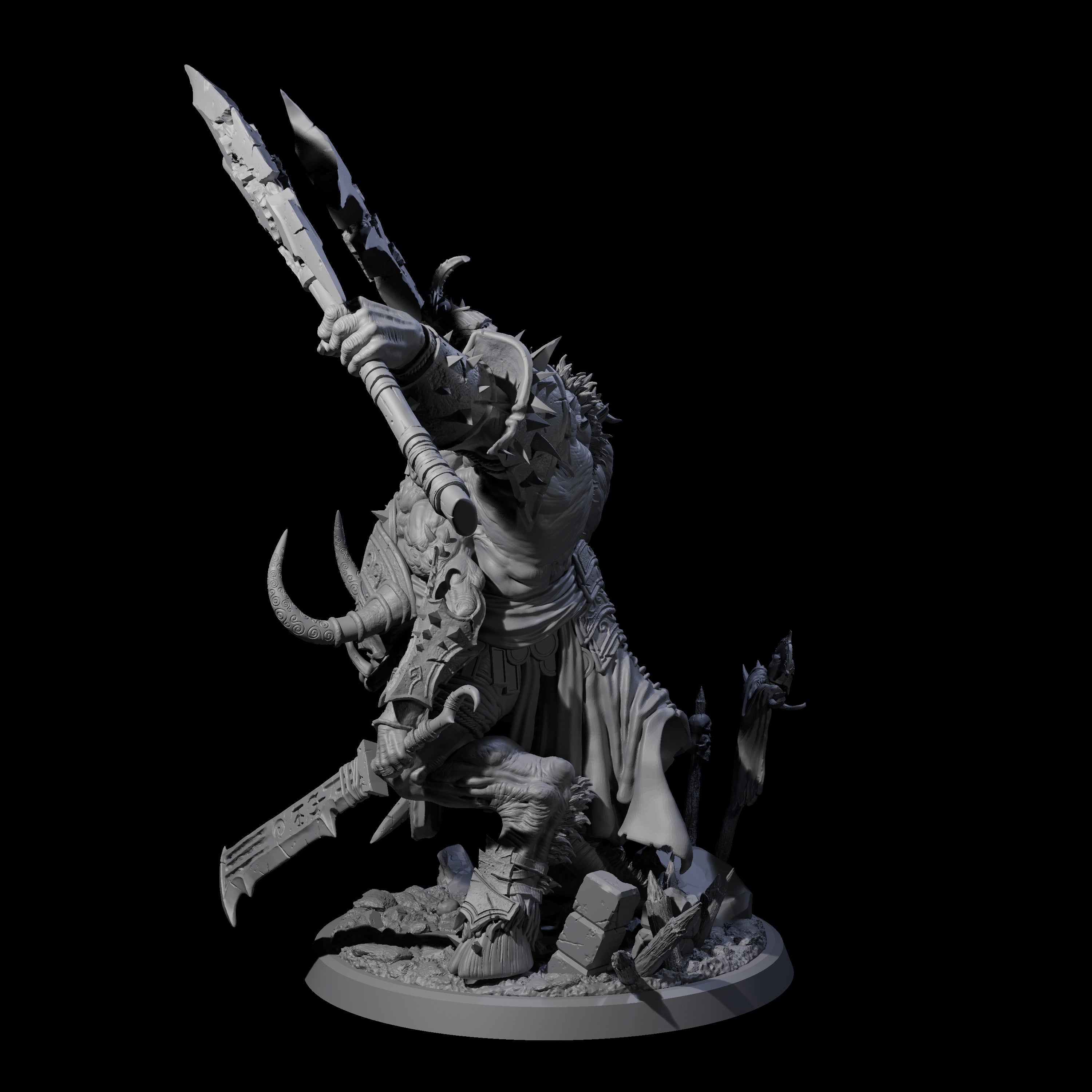 Massive Armoured Glabrezu Miniature for Dungeons and Dragons, Pathfinder or other TTRPGs