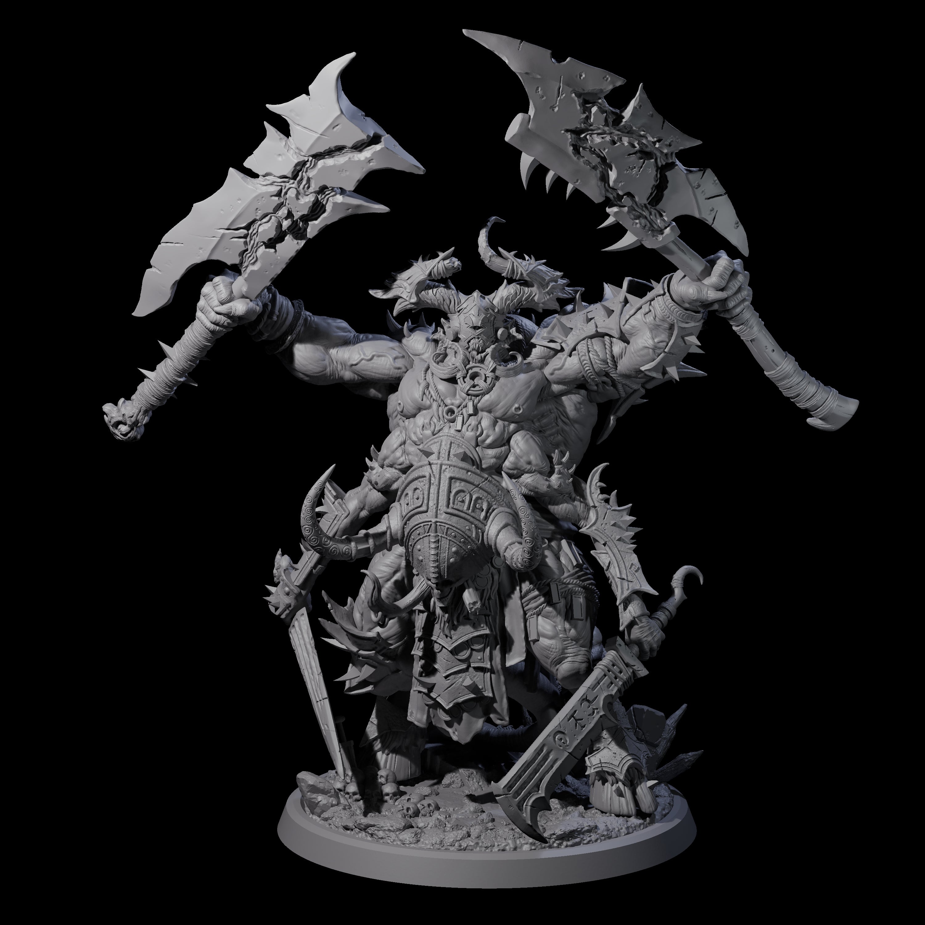 Massive Armoured Glabrezu Miniature for Dungeons and Dragons, Pathfinder or other TTRPGs