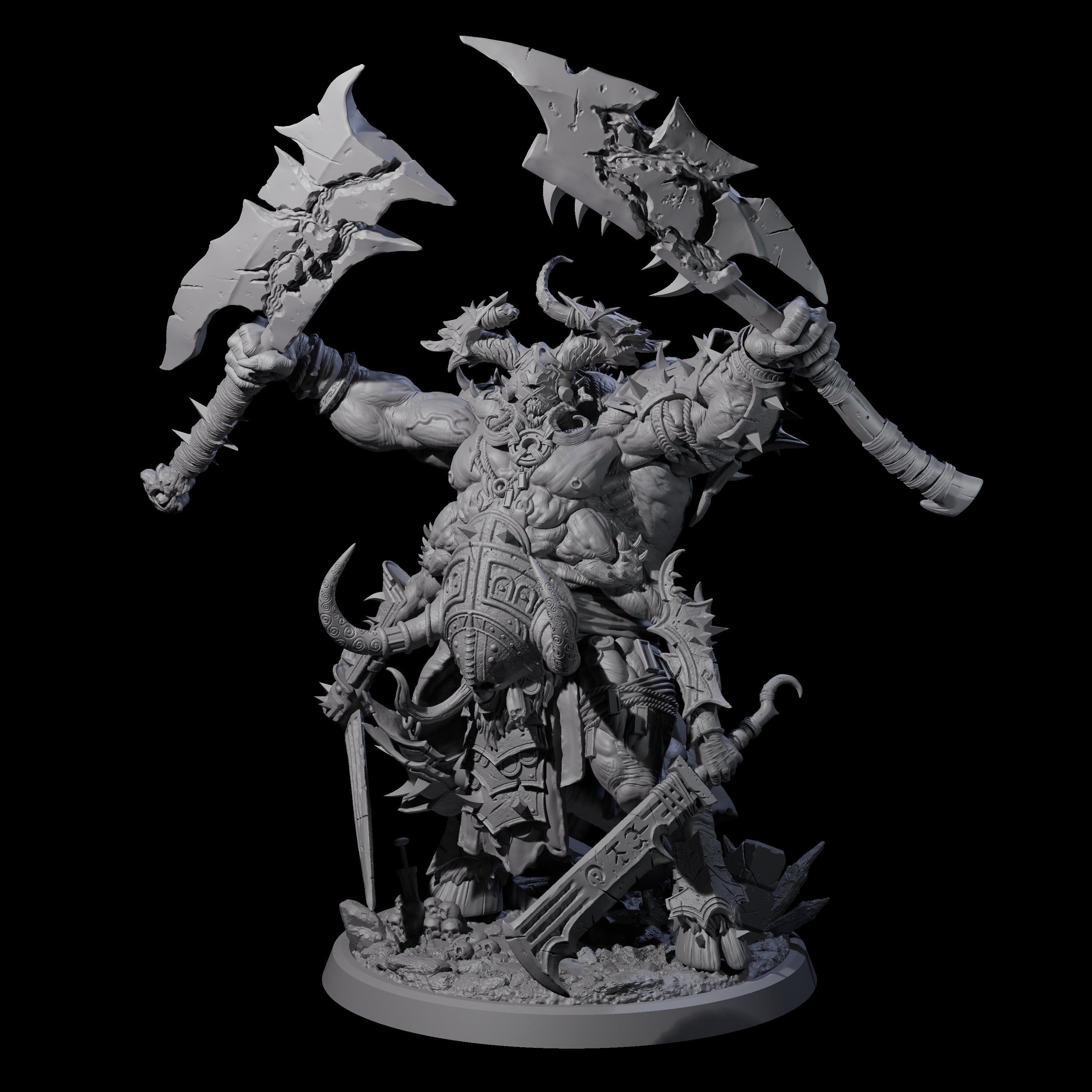 Massive Armoured Glabrezu Miniature for Dungeons and Dragons, Pathfinder or other TTRPGs