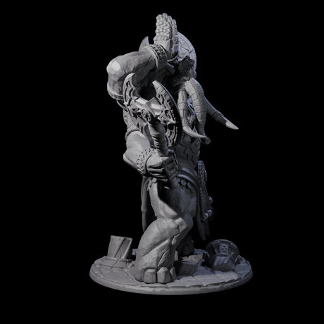 Massive Avatar of a Loxodon God Miniature for Dungeons and Dragons, Pathfinder or other TTRPGs
