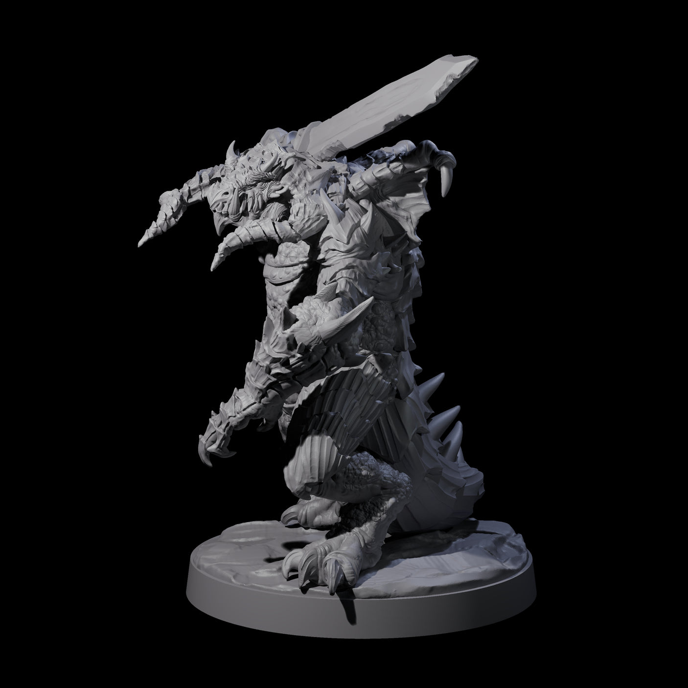 Massive Dragon Ogre C Miniature for Dungeons and Dragons, Pathfinder or other TTRPGs
