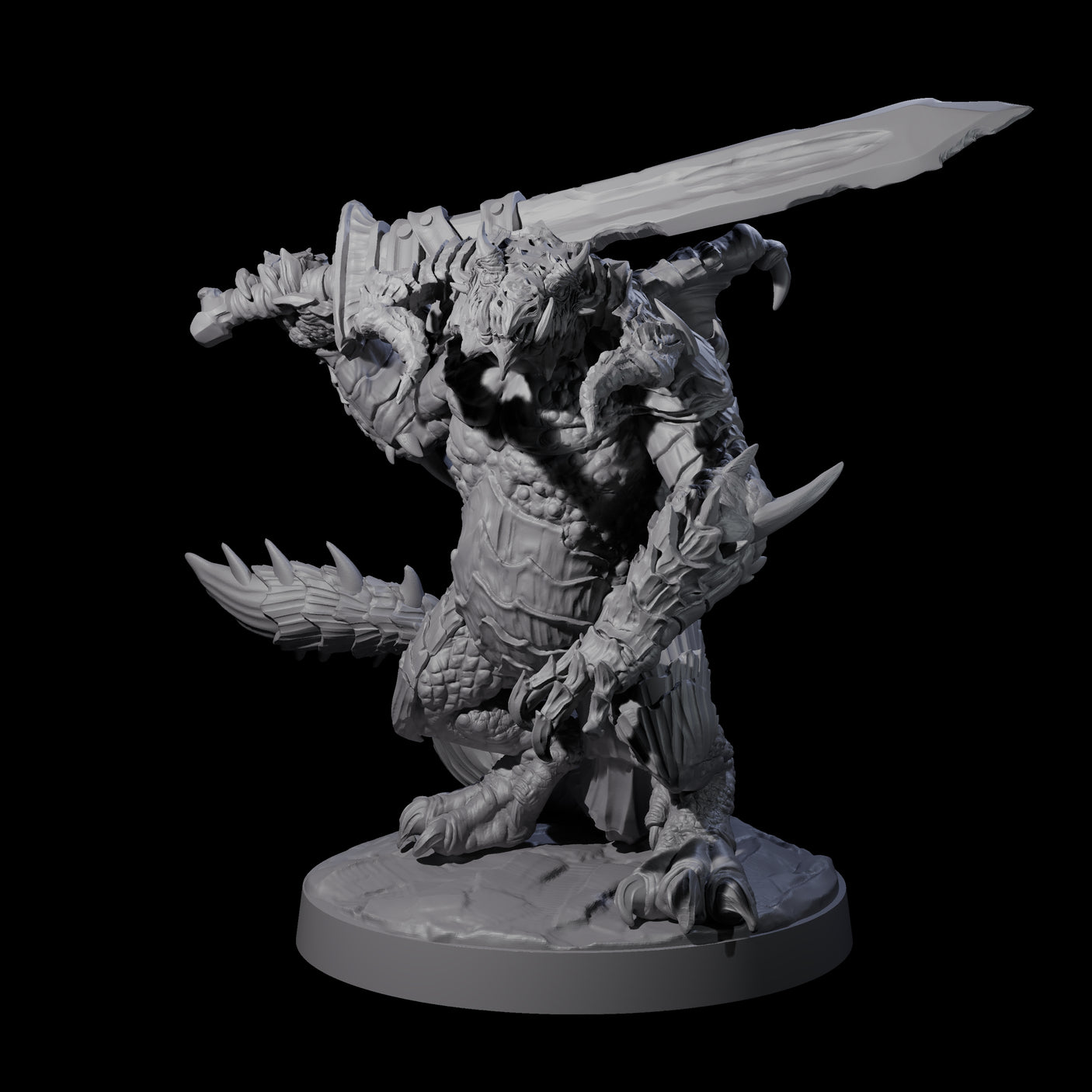 Massive Dragon Ogre C Miniature for Dungeons and Dragons, Pathfinder or other TTRPGs