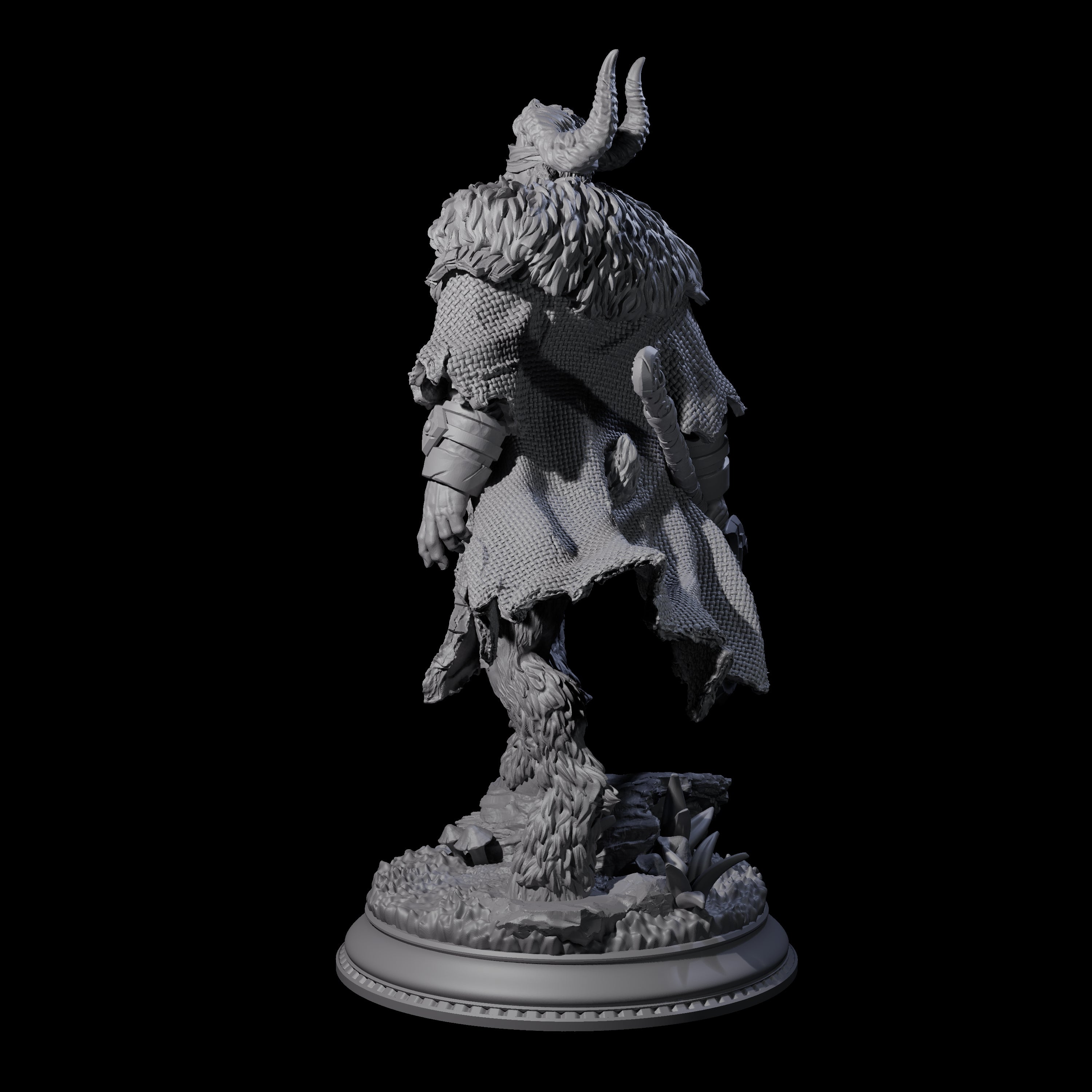 Massive Satyr Barbarian Miniature for Dungeons and Dragons, Pathfinder or other TTRPGs
