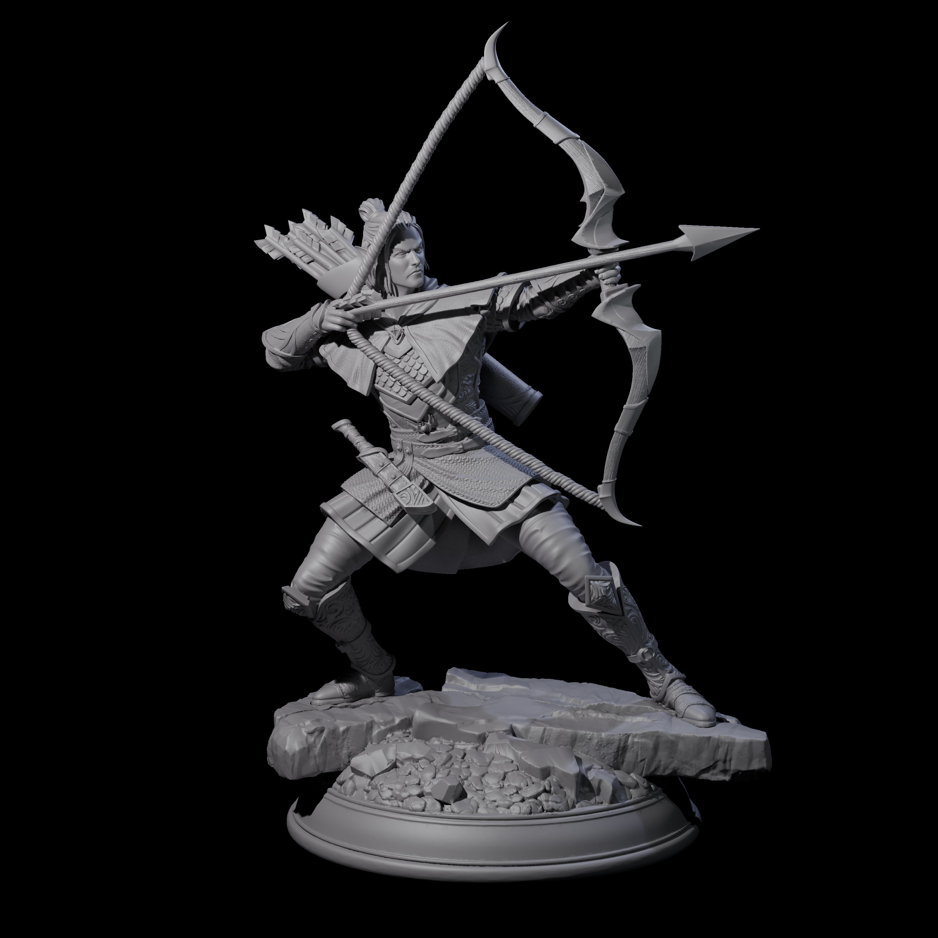 Master Archer Miniature for Dungeons and Dragons, Pathfinder or other TTRPGs