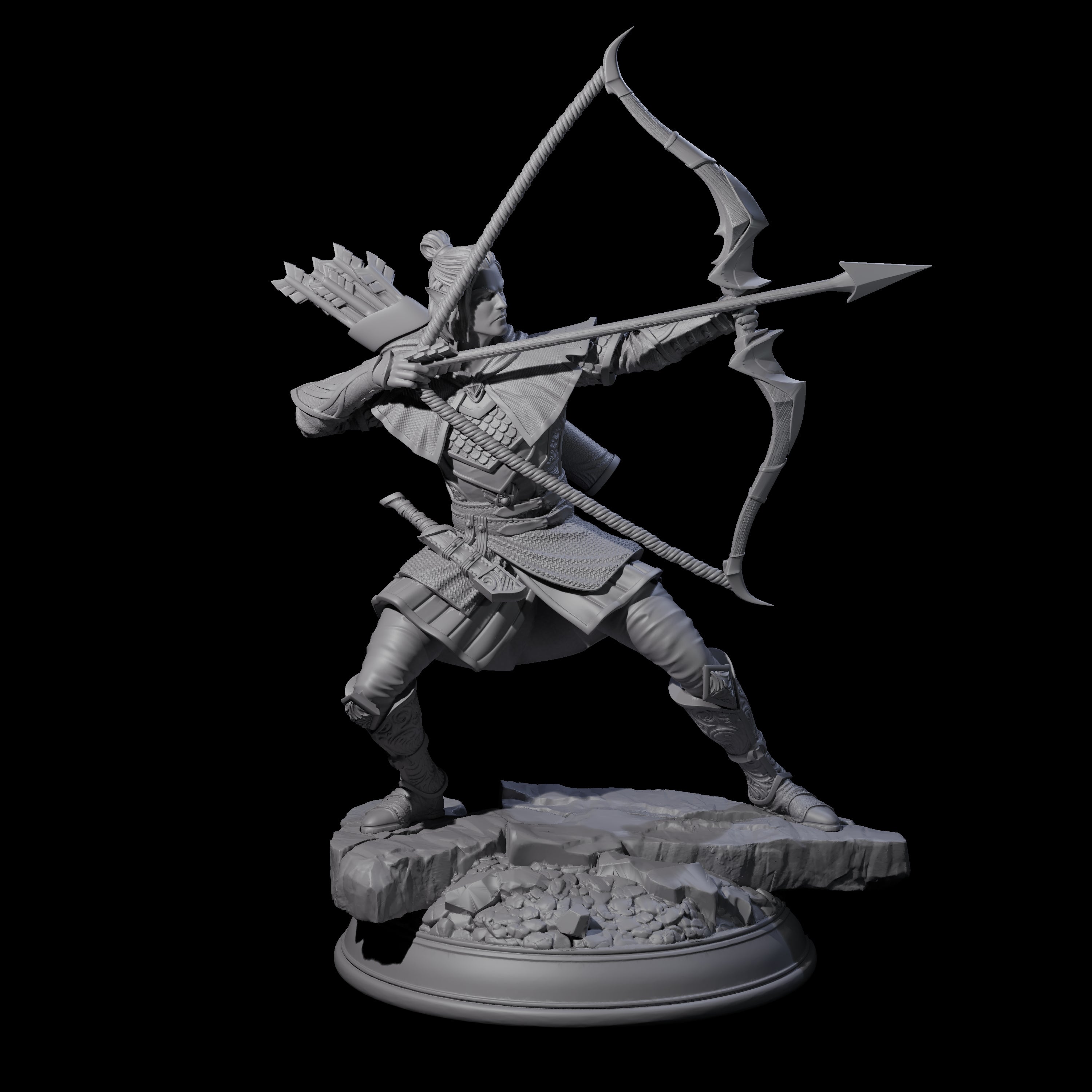 Master Archer Miniature for Dungeons and Dragons, Pathfinder or other TTRPGs