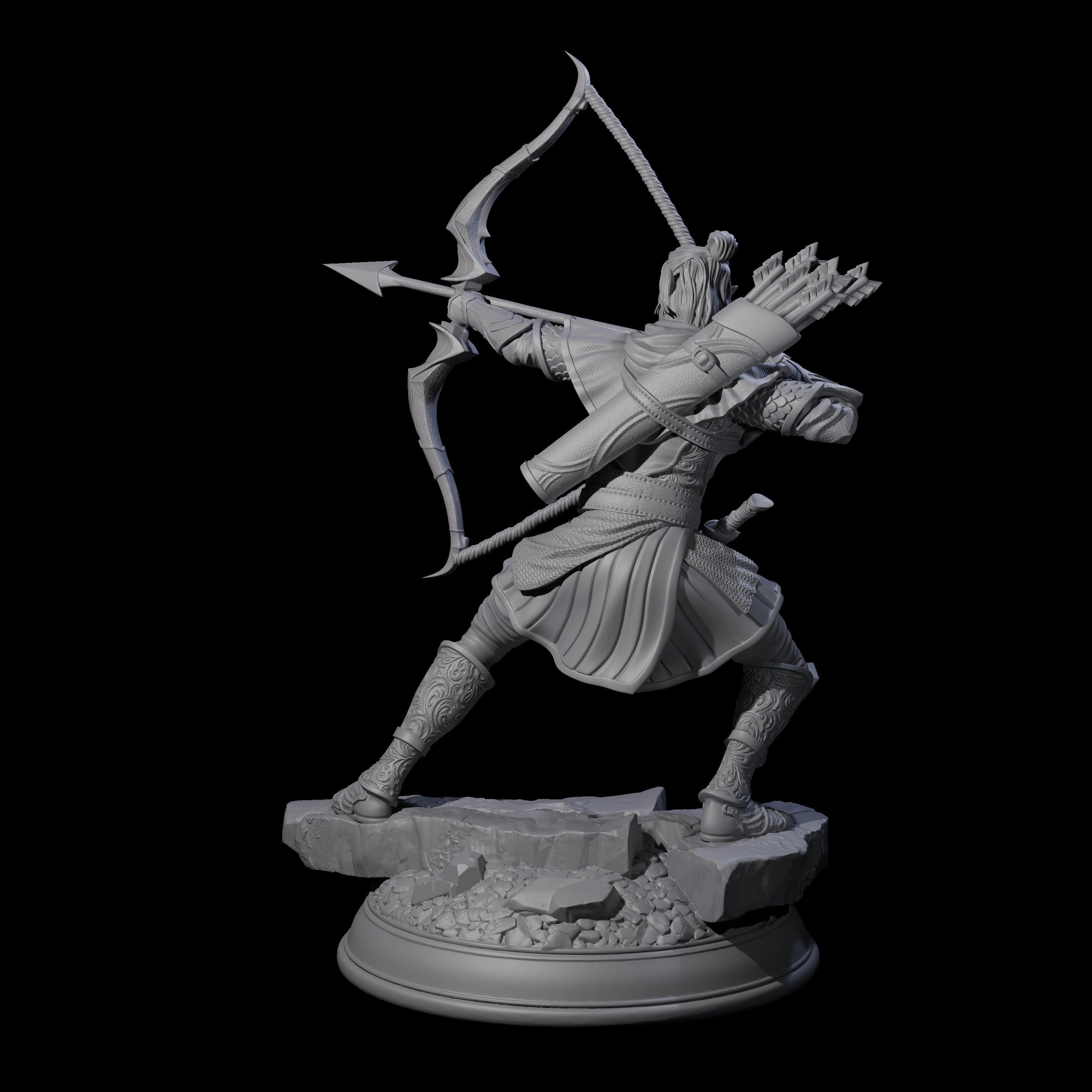 Master Archer Miniature for Dungeons and Dragons, Pathfinder or other TTRPGs