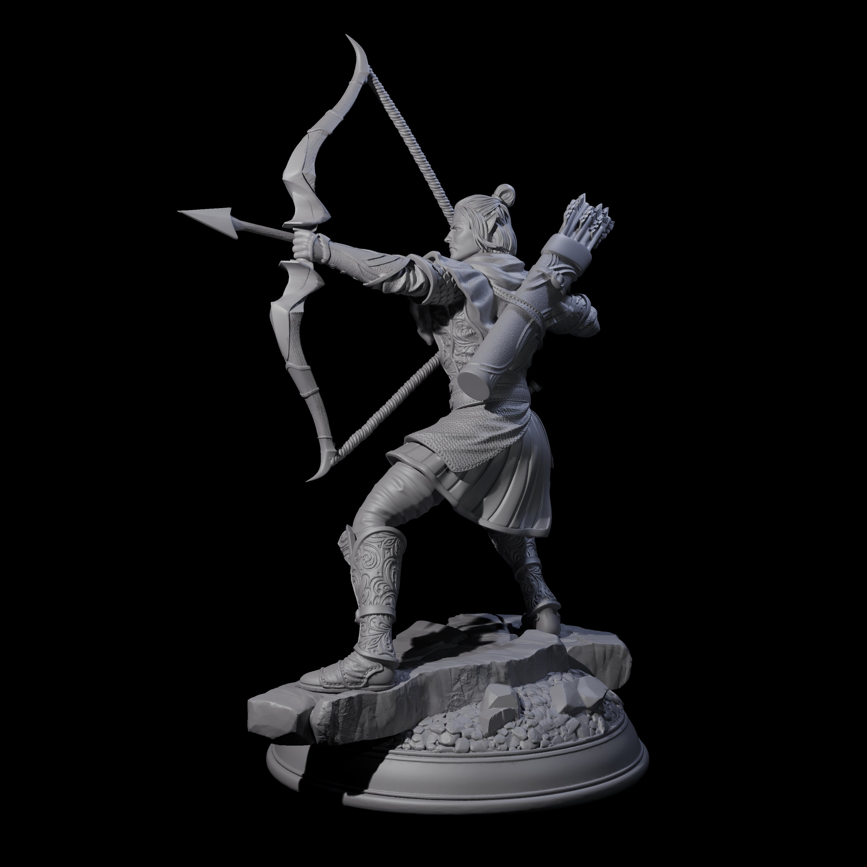 Master Archer Miniature for Dungeons and Dragons, Pathfinder or other TTRPGs