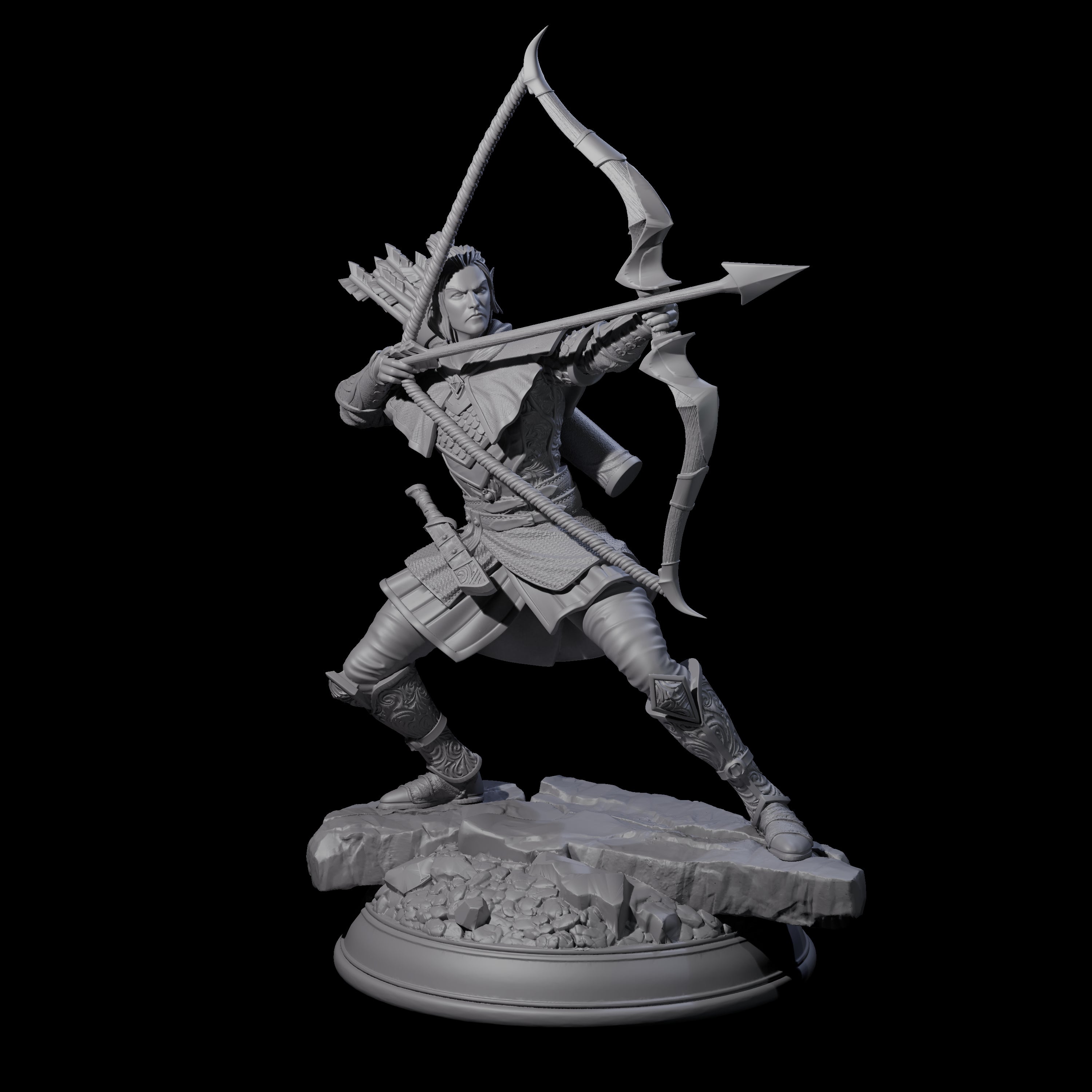 Master Archer Miniature for Dungeons and Dragons, Pathfinder or other TTRPGs