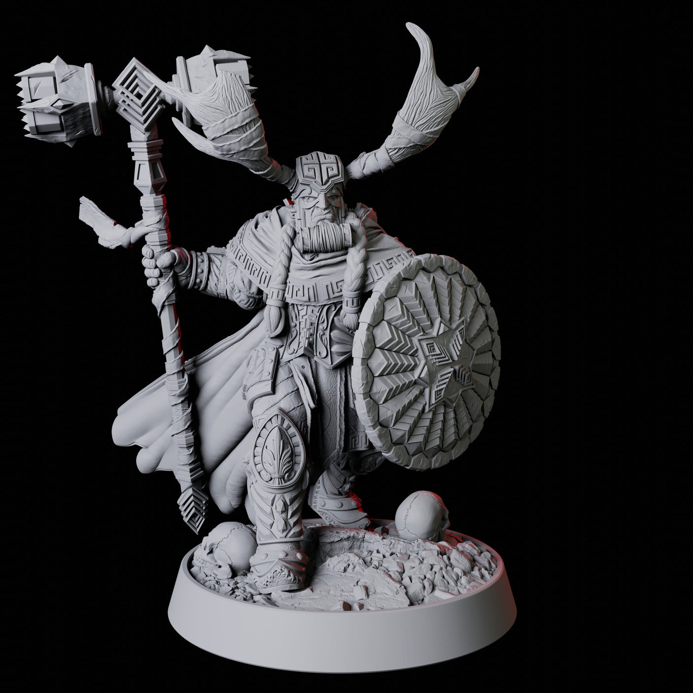 Master Barbarian Druid Miniature for Dungeons and Dragons, Pathfinder or other TTRPGs