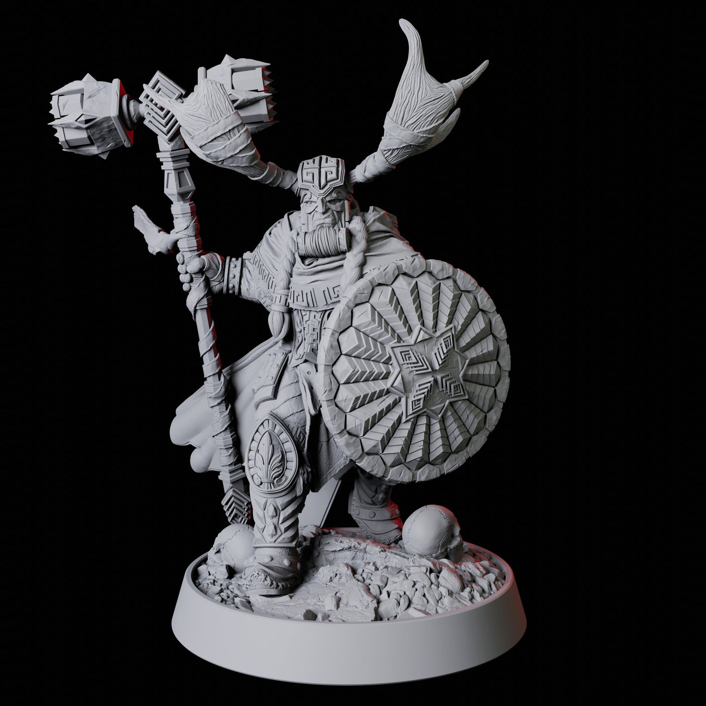 Master Barbarian Druid Miniature for Dungeons and Dragons, Pathfinder or other TTRPGs