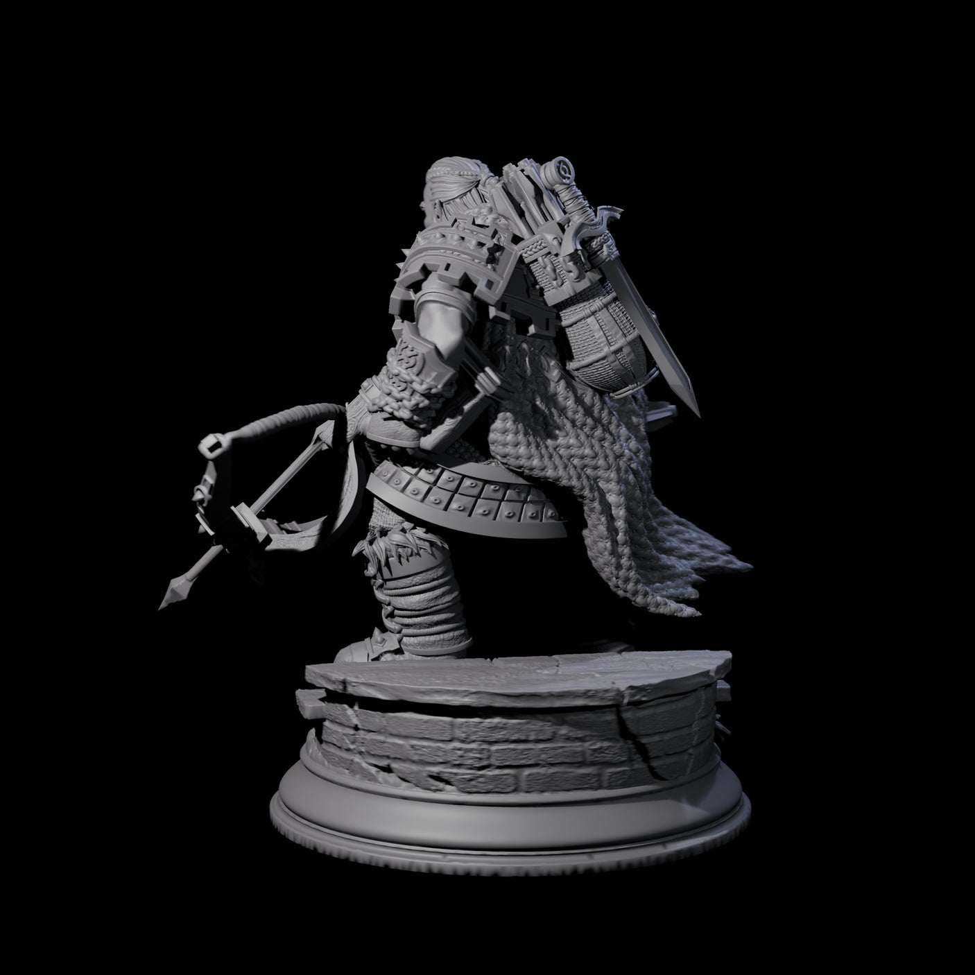 Master Dwarf Hunter Miniature for Dungeons and Dragons, Pathfinder or other TTRPGs
