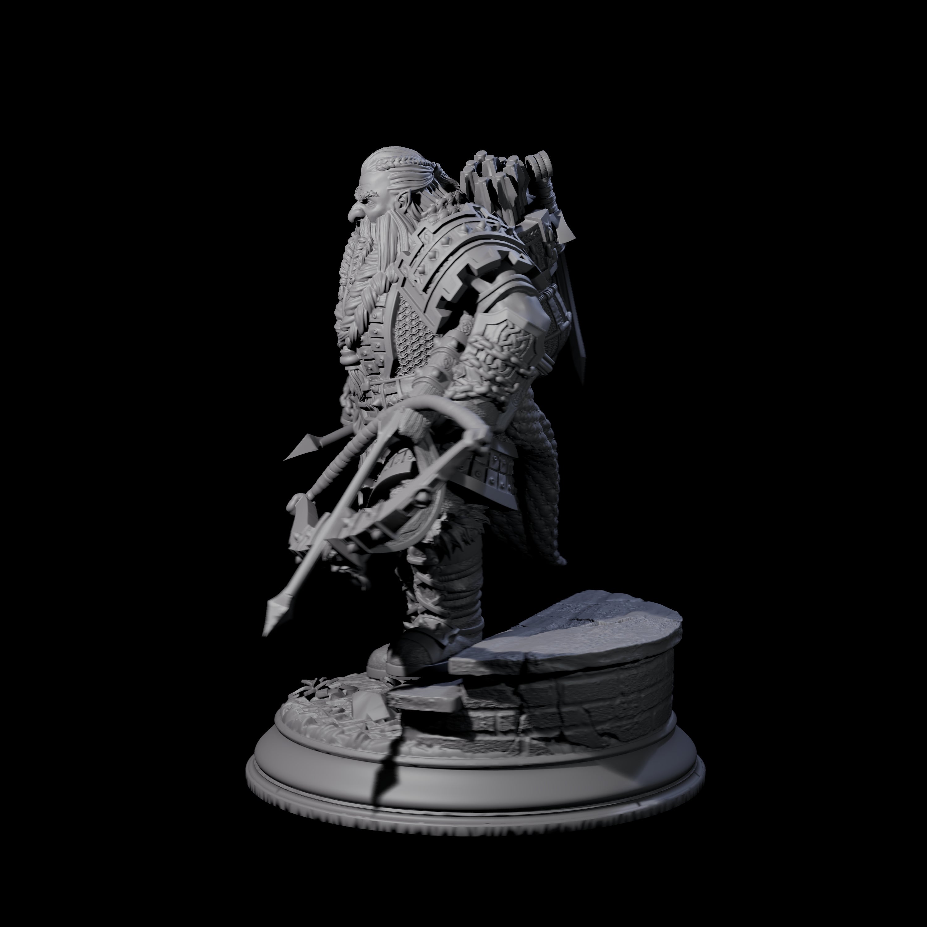 Master Dwarf Hunter Miniature for Dungeons and Dragons, Pathfinder or other TTRPGs