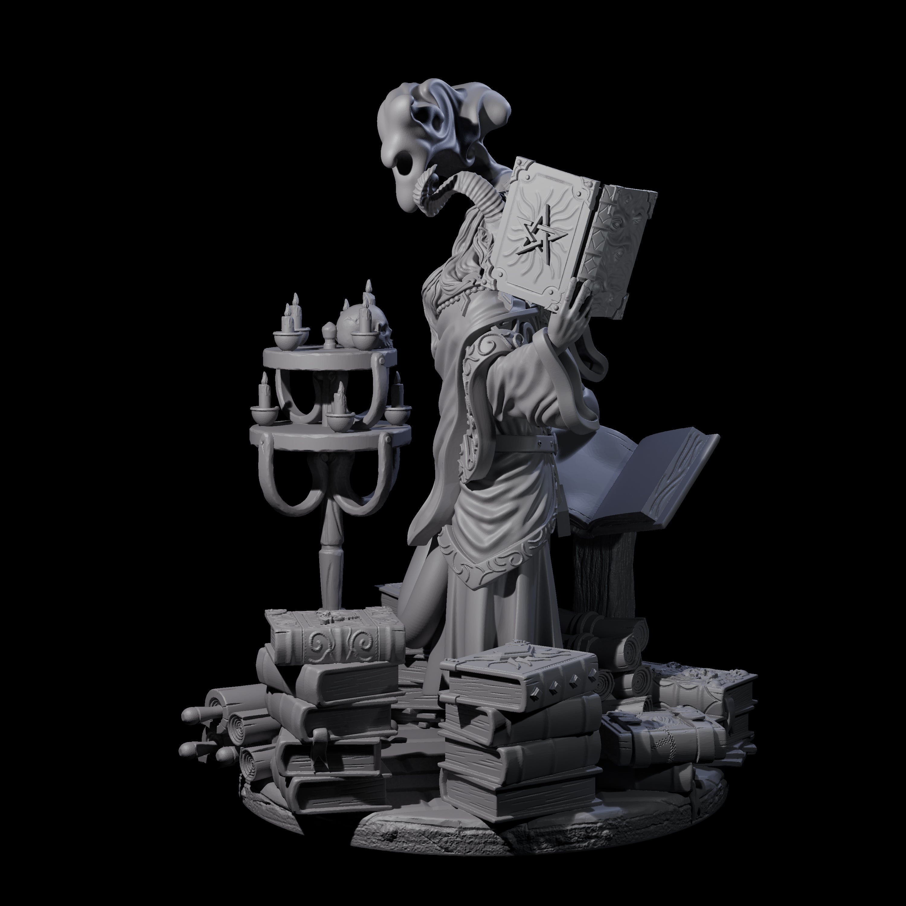 Master Tiefling Elder Wizard Miniature for Dungeons and Dragons, Pathfinder or other TTRPGs