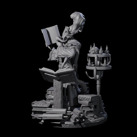 Master Tiefling Elder Wizard Miniature for Dungeons and Dragons, Pathfinder or other TTRPGs