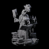 Master Tiefling Elder Wizard Miniature for Dungeons and Dragons, Pathfinder or other TTRPGs
