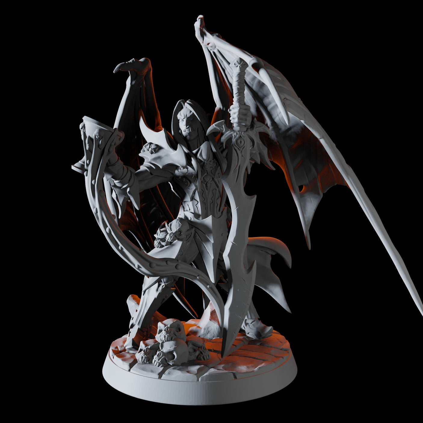 Master Vampire Warrior Miniature for Dungeons and Dragons, Pathfinder or other TTRPGs
