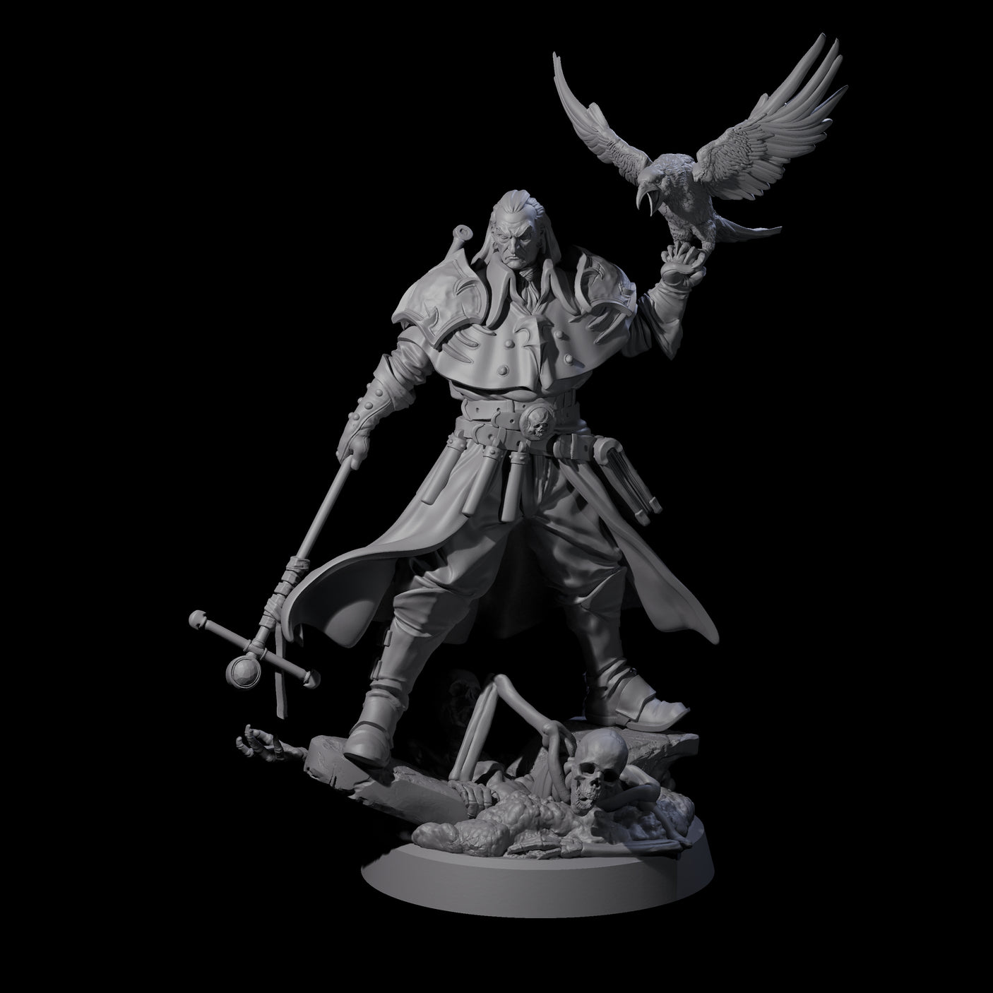 Master of Death Nercomancer Miniature for Dungeons and Dragons, Pathfinder or other TTRPGs