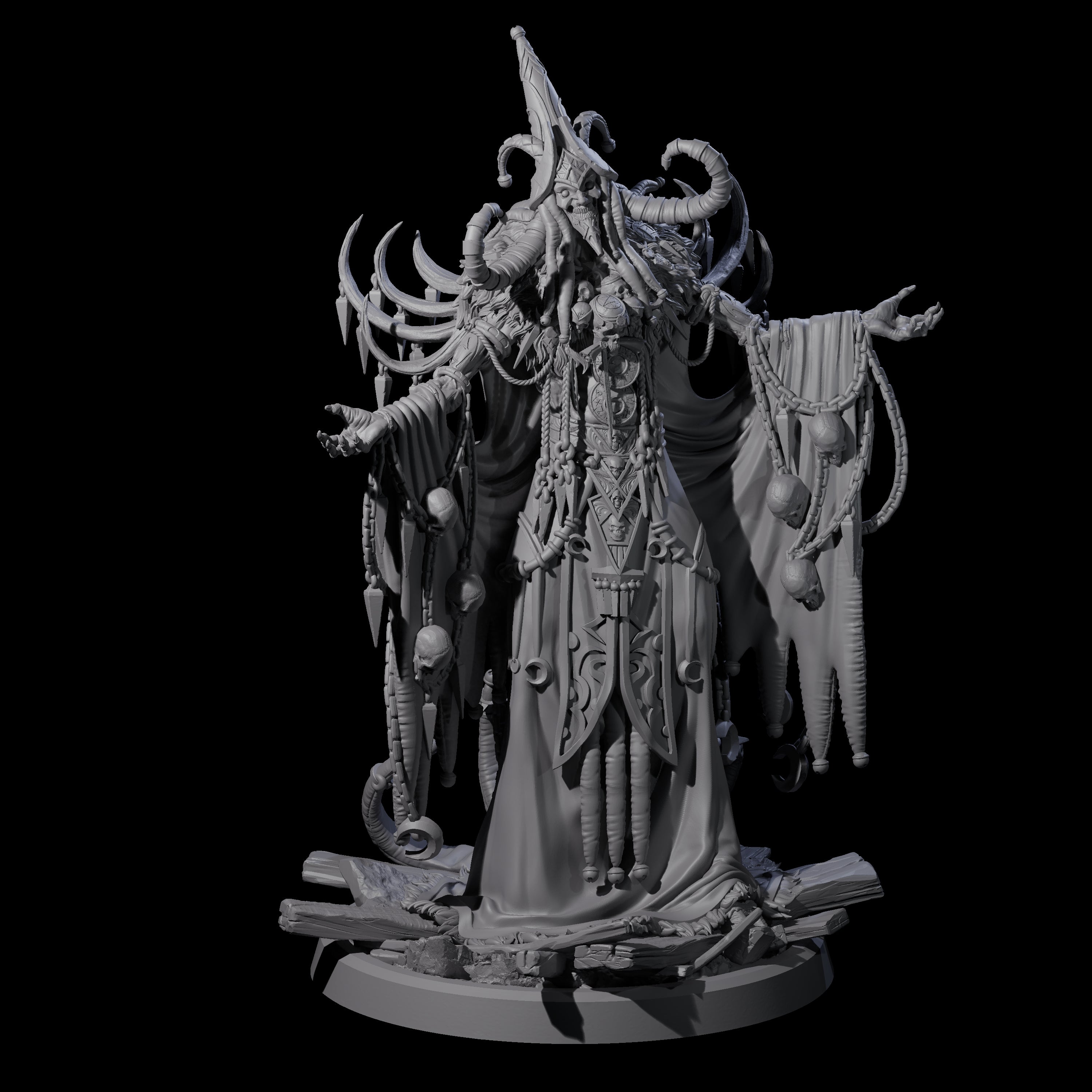 Masterful Cambion High Priest D Miniature for Dungeons and Dragons, Pathfinder or other TTRPGs