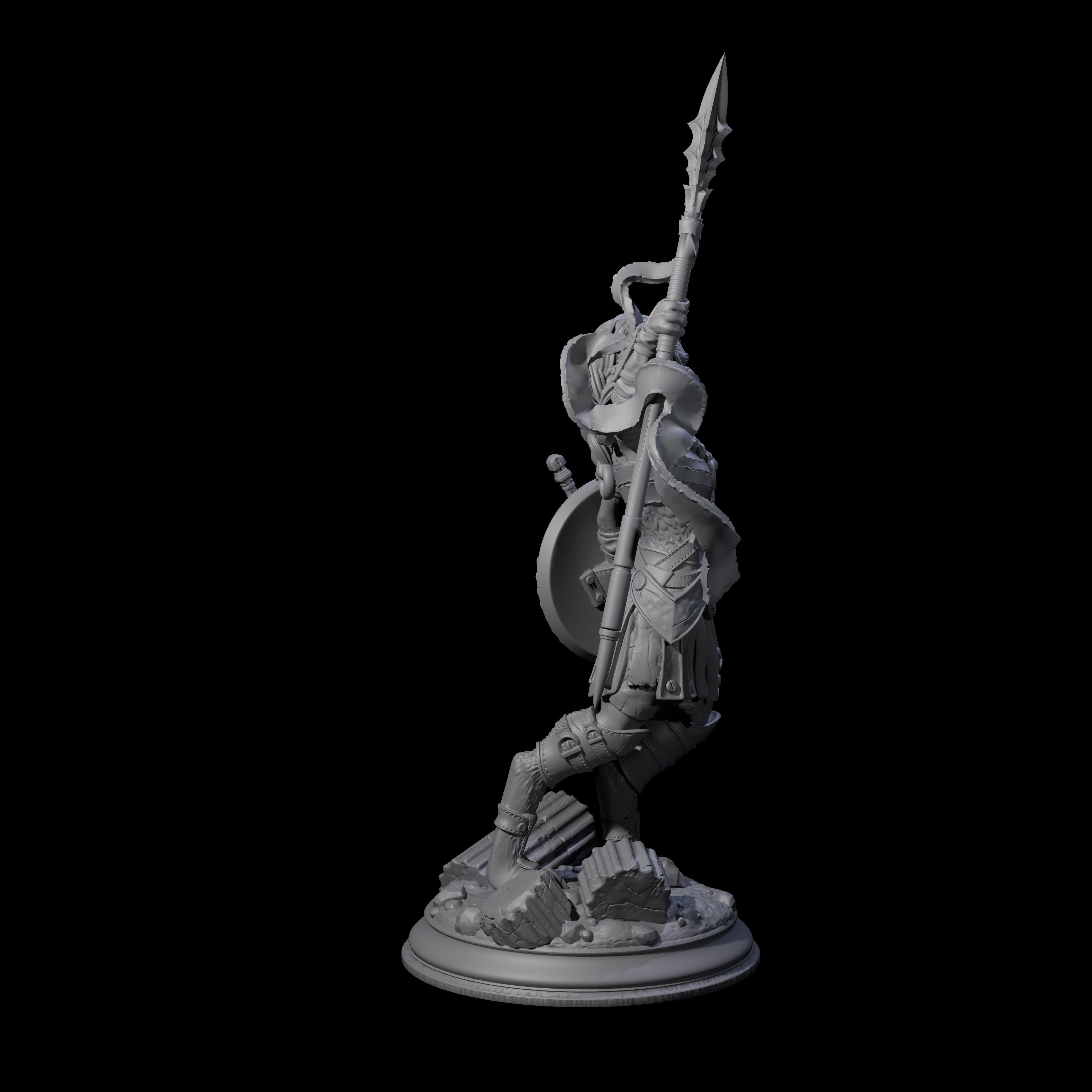 Masterful Leonin Gladiator Miniature for Dungeons and Dragons, Pathfinder or other TTRPGs