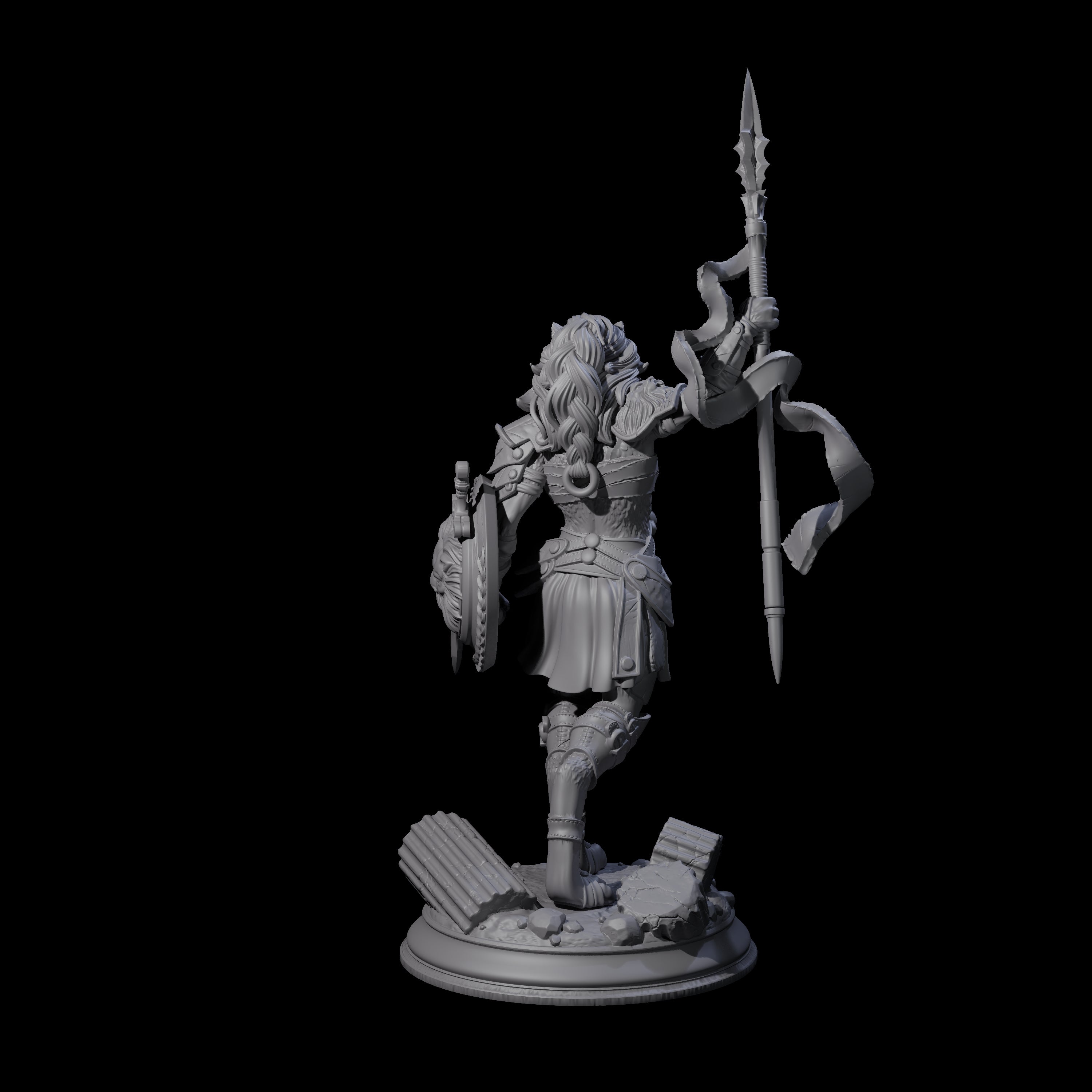 Masterful Leonin Gladiator Miniature for Dungeons and Dragons, Pathfinder or other TTRPGs