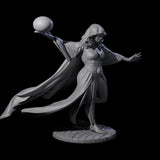 Masterful Orb Sorceress Miniature for Dungeons and Dragons, Pathfinder or other TTRPGs