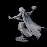 Masterful Orb Sorceress Miniature for Dungeons and Dragons, Pathfinder or other TTRPGs