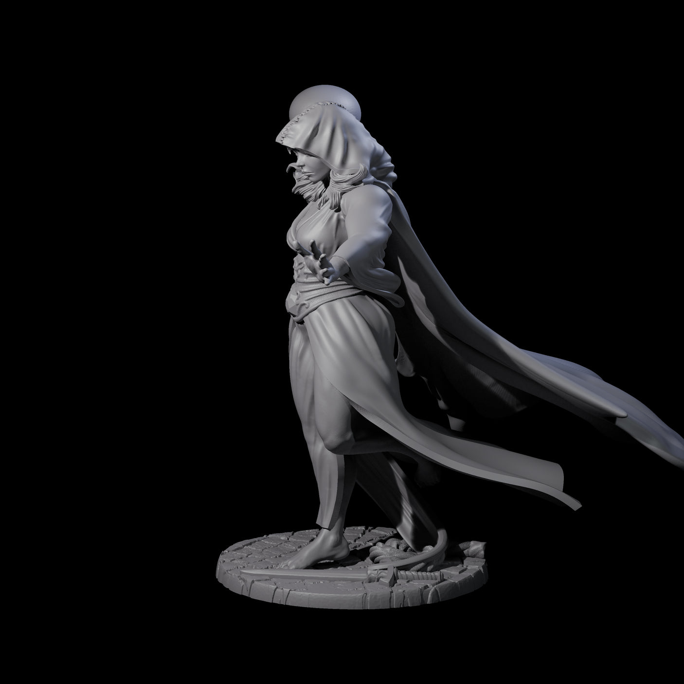 Masterful Orb Sorceress Miniature for Dungeons and Dragons, Pathfinder or other TTRPGs