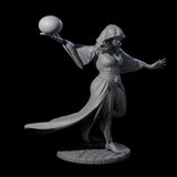 Masterful Orb Sorceress Miniature for Dungeons and Dragons, Pathfinder or other TTRPGs