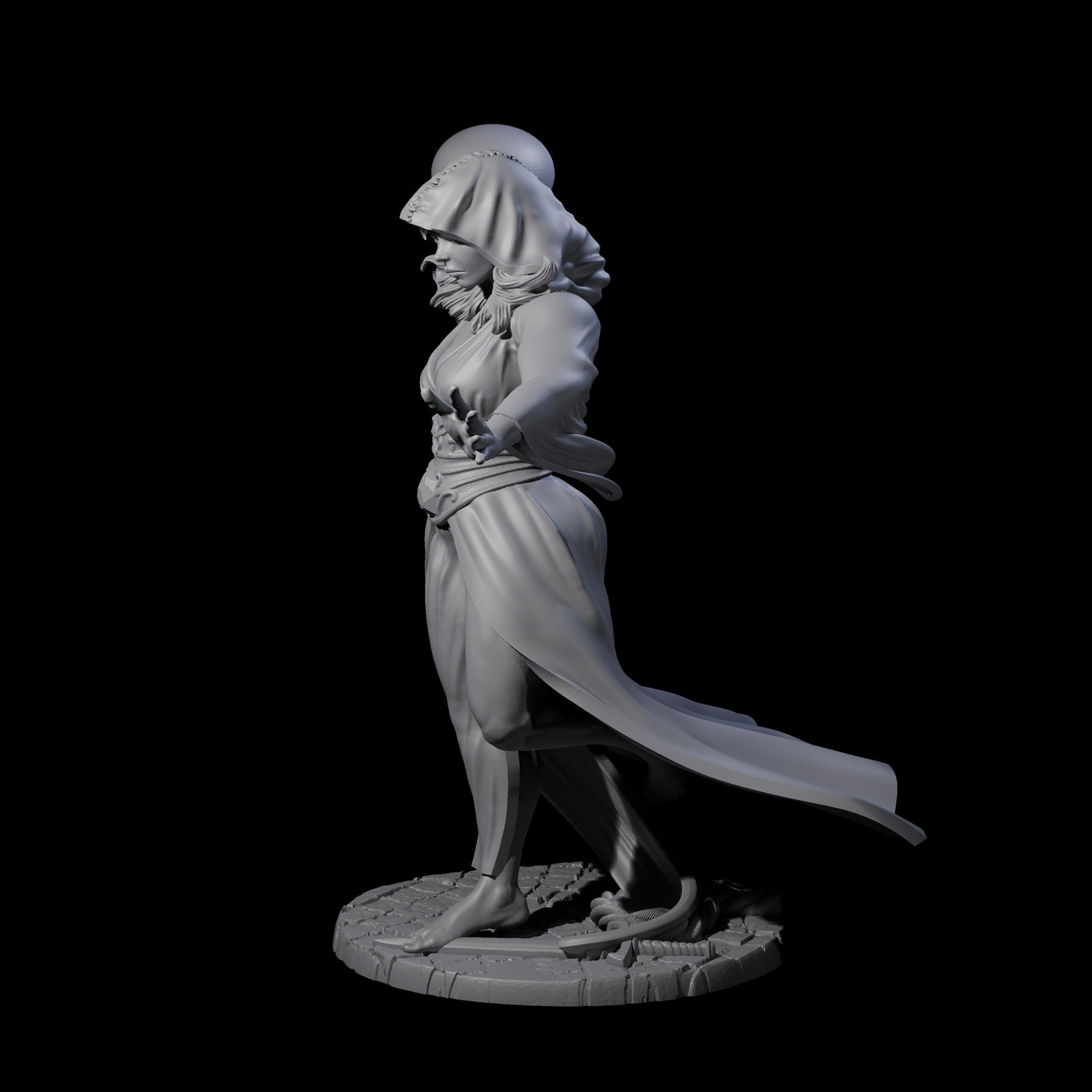 Masterful Orb Sorceress Miniature for Dungeons and Dragons, Pathfinder or other TTRPGs
