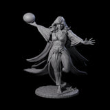 Masterful Orb Sorceress Miniature for Dungeons and Dragons, Pathfinder or other TTRPGs