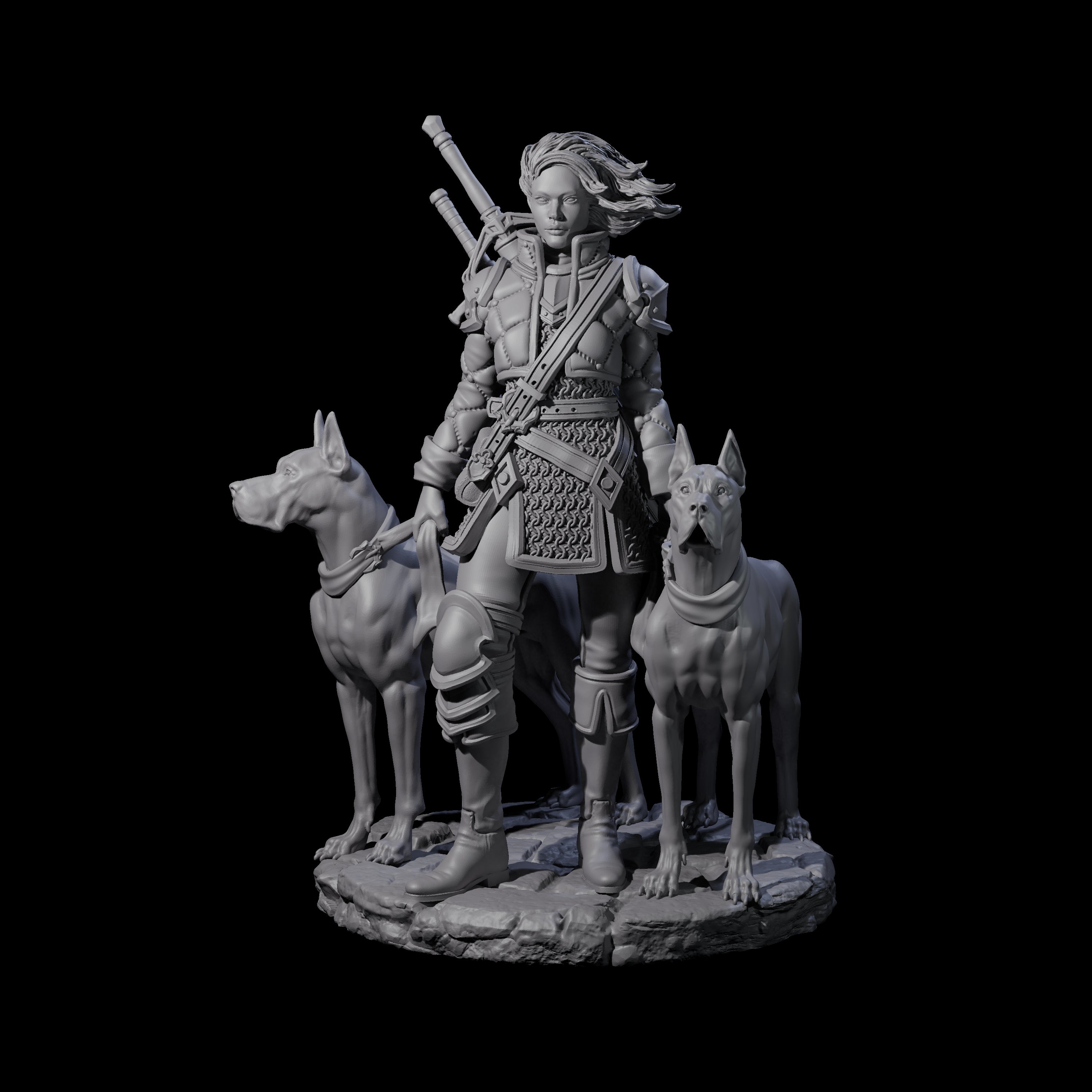 Mastiff Master Miniature for Dungeons and Dragons, Pathfinder or other TTRPGs